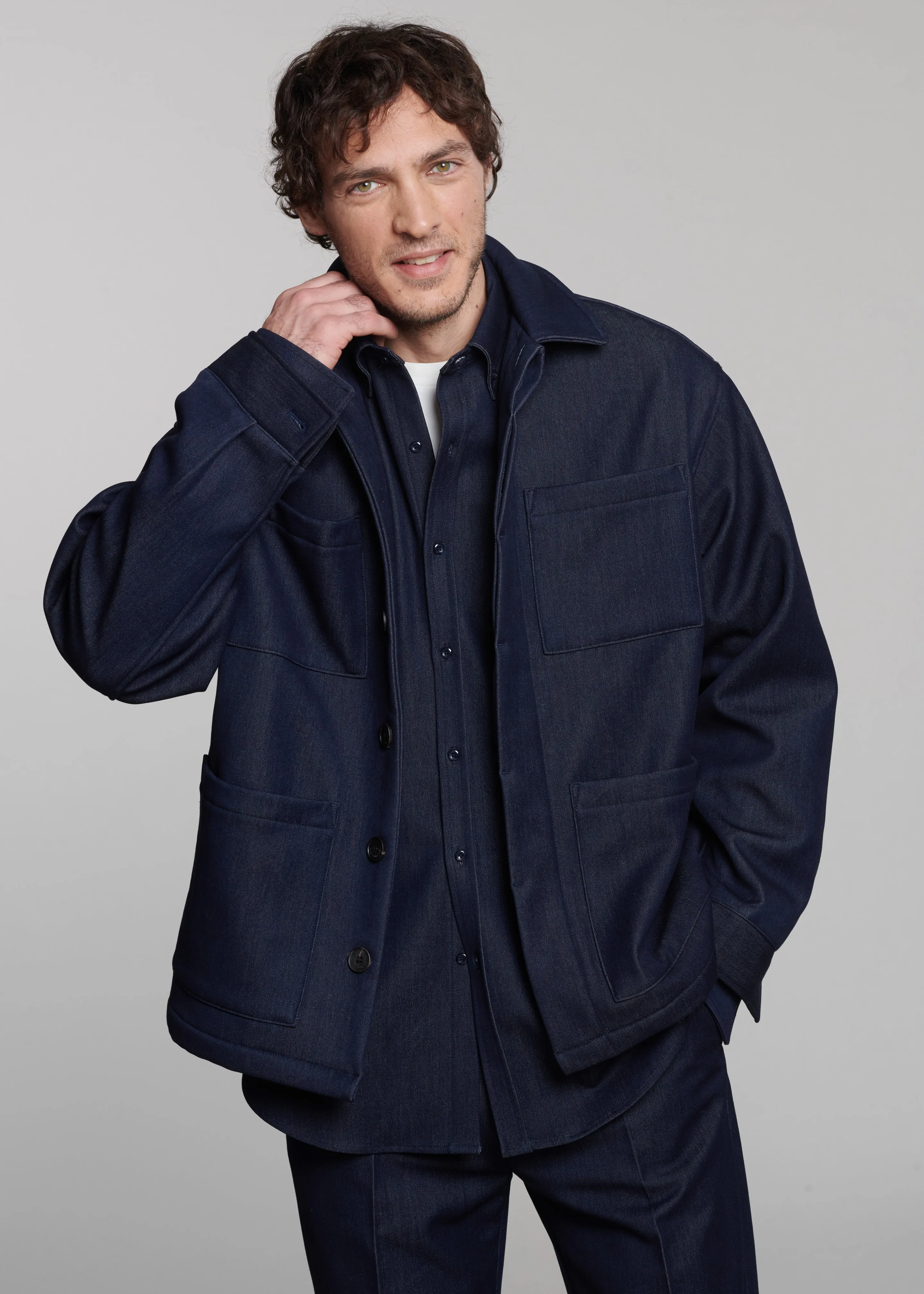 Mason Boxy Jacket - Indigo sold by Frankie Shop