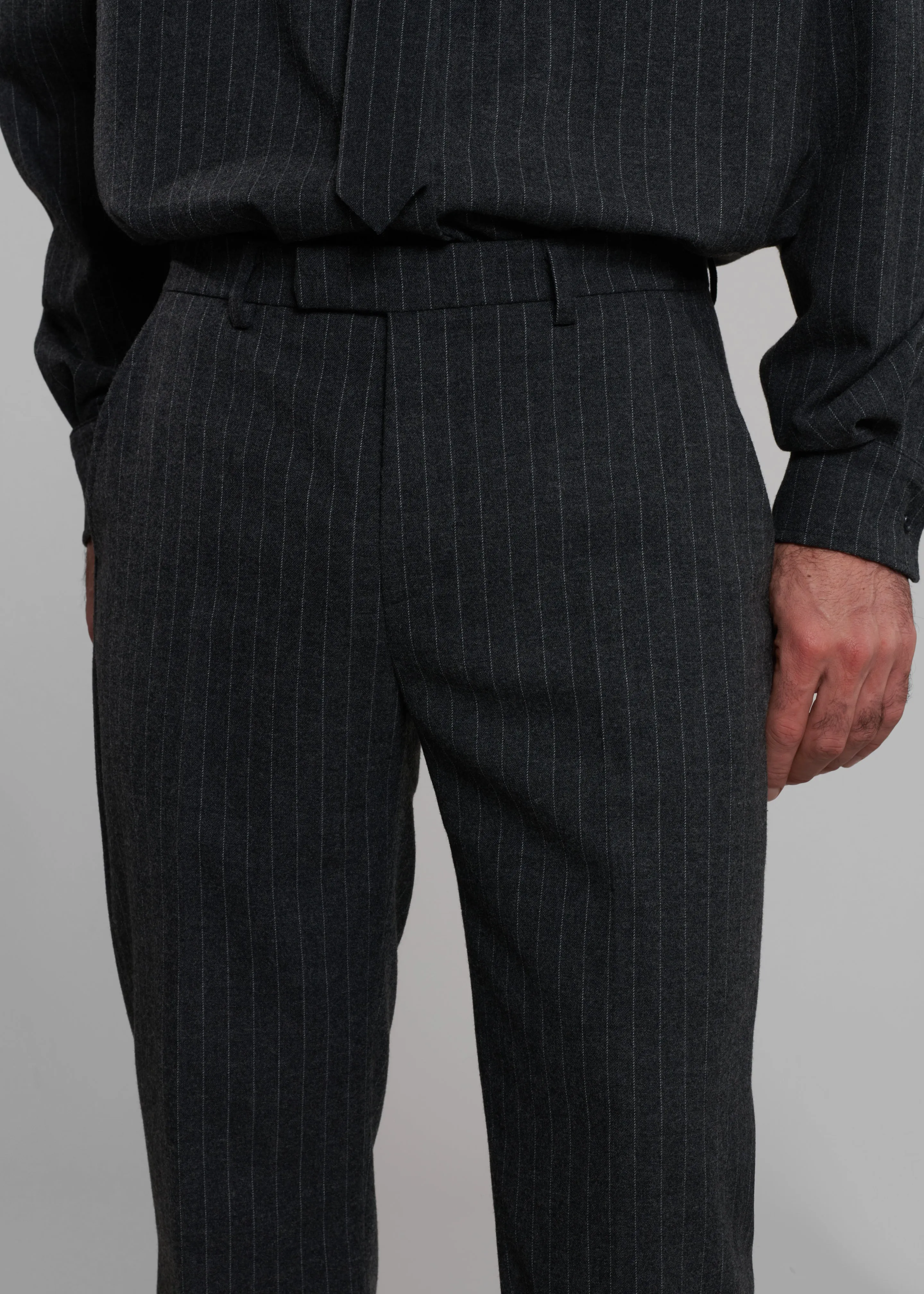 Mason Wool Trousers - Dark Grey/White Pinstripe sold by Frankie Shop product image thumbnail 3