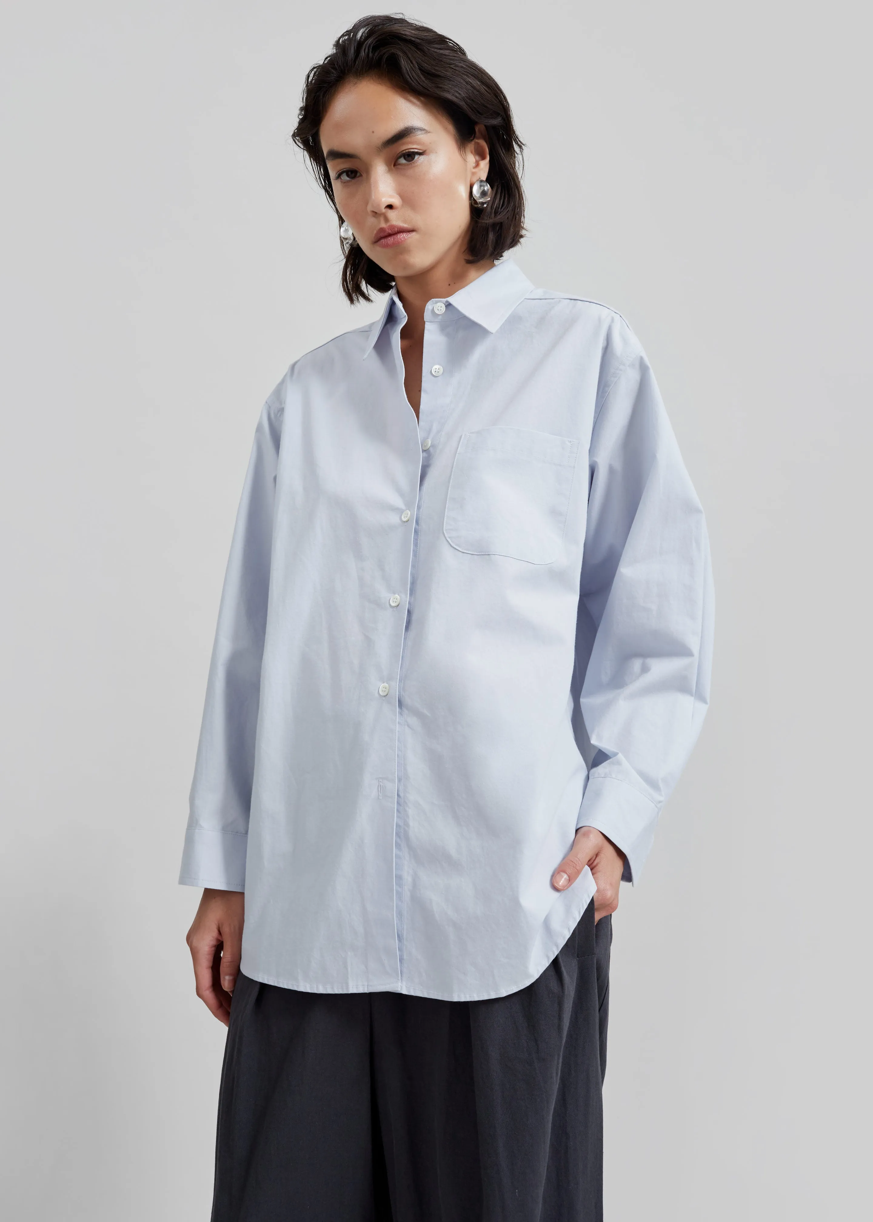 Jody Button Up Shirt - Light Blue sold by Frankie Shop product image thumbnail 3