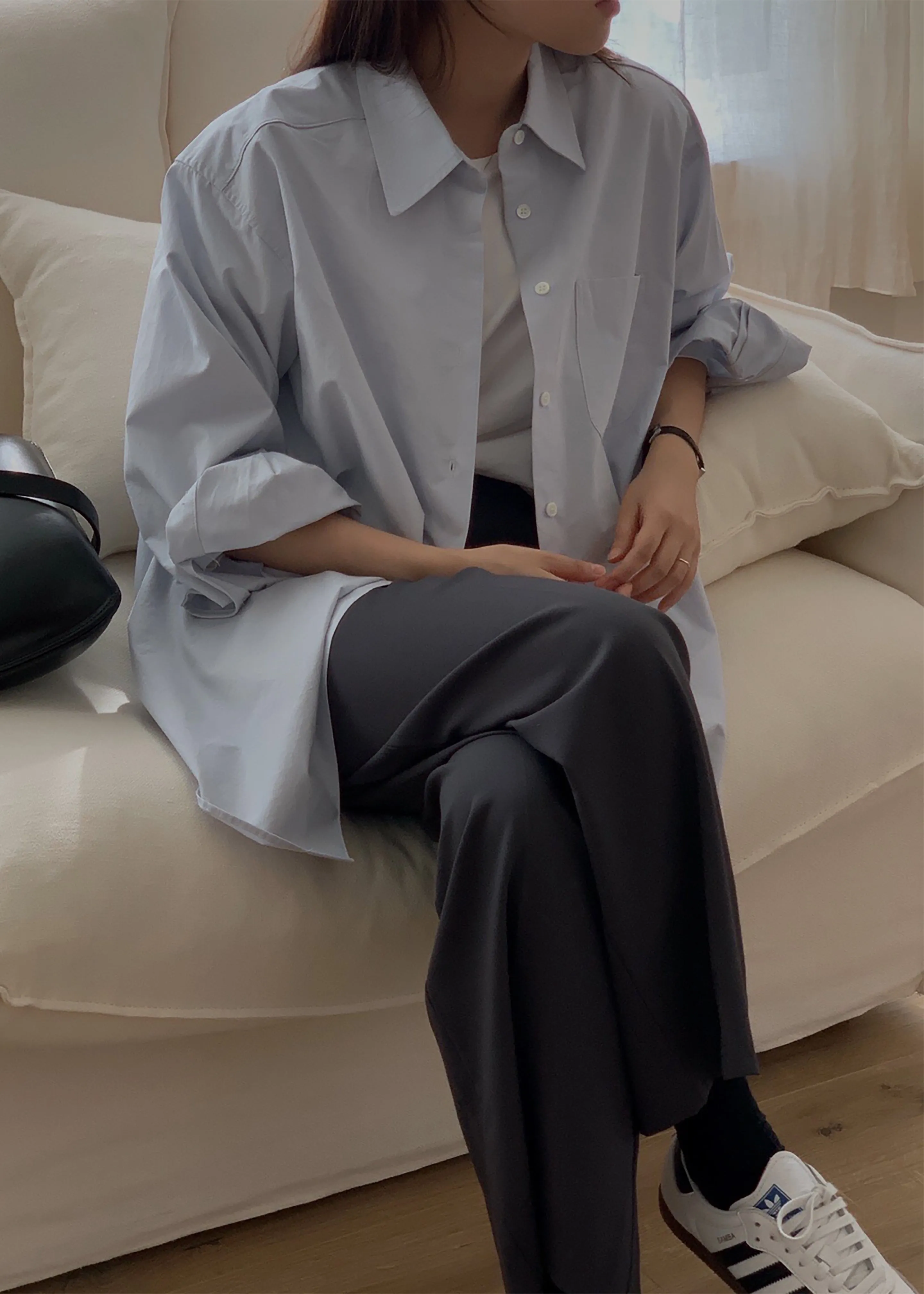 Jody Button Up Shirt - Light Blue sold by Frankie Shop product image thumbnail 2