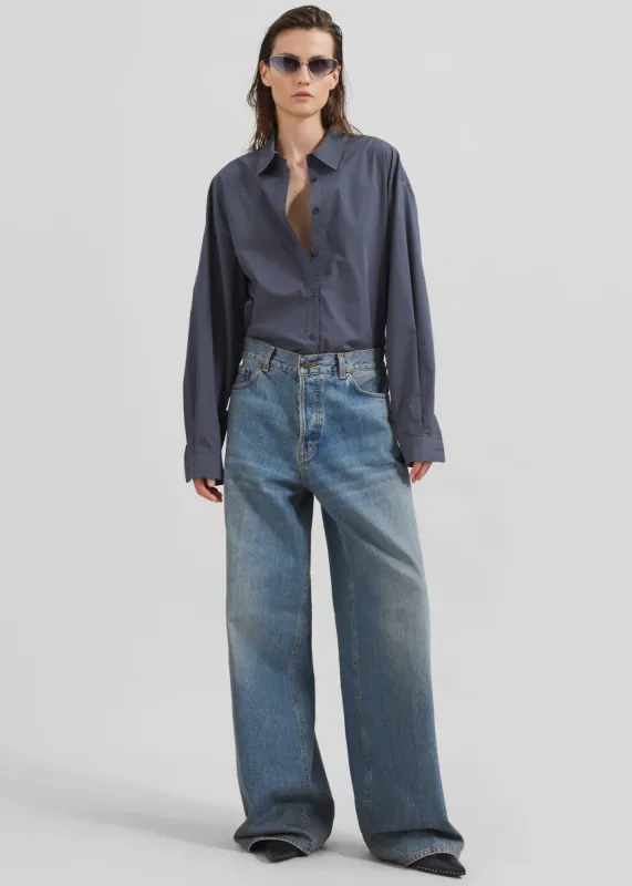 Haikure Bethany Jeans - Oil Blue sold by Frankie Shop