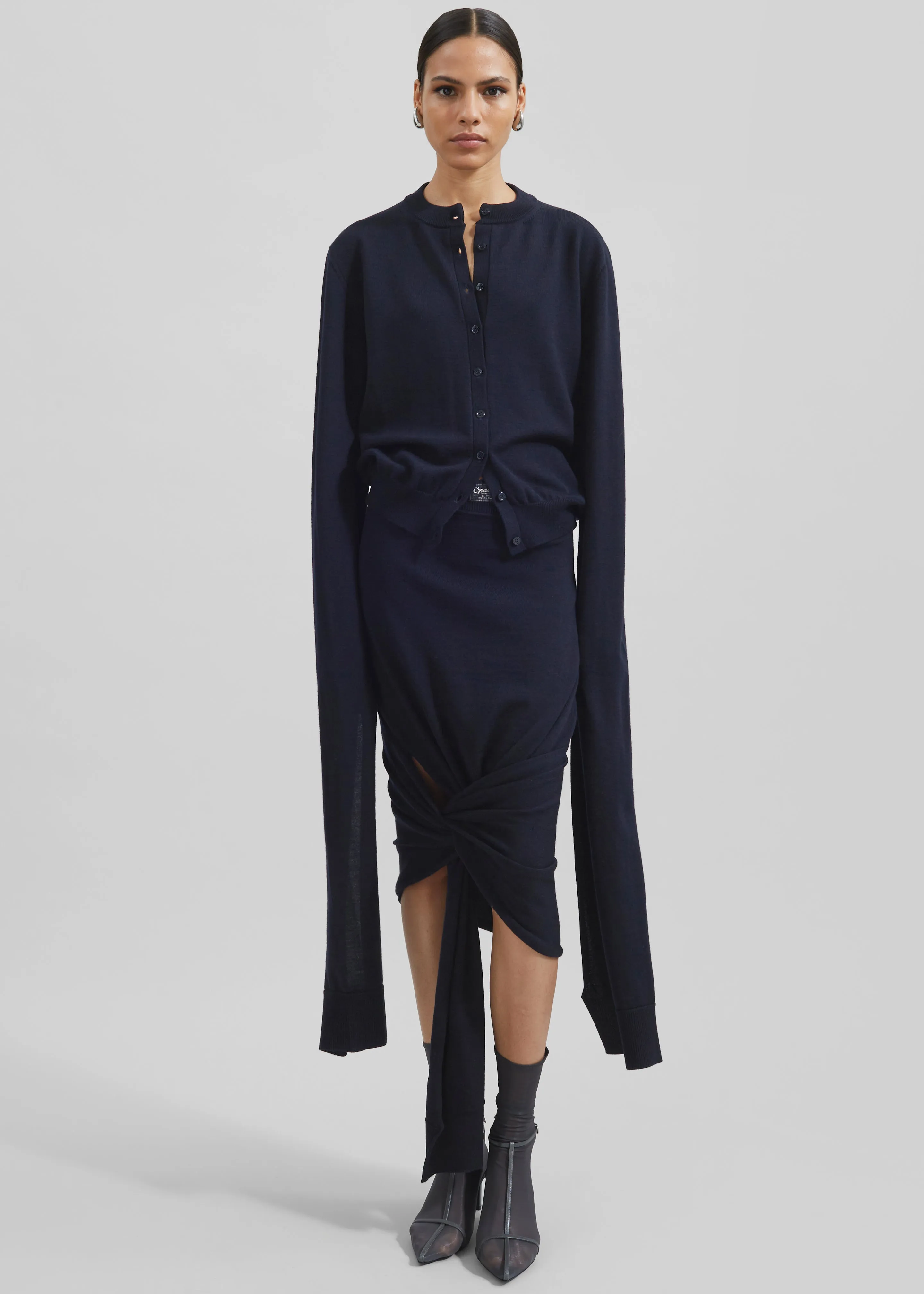 Coperni Knotted Bottom Skirt - Blue sold by Frankie Shop product image thumbnail 5
