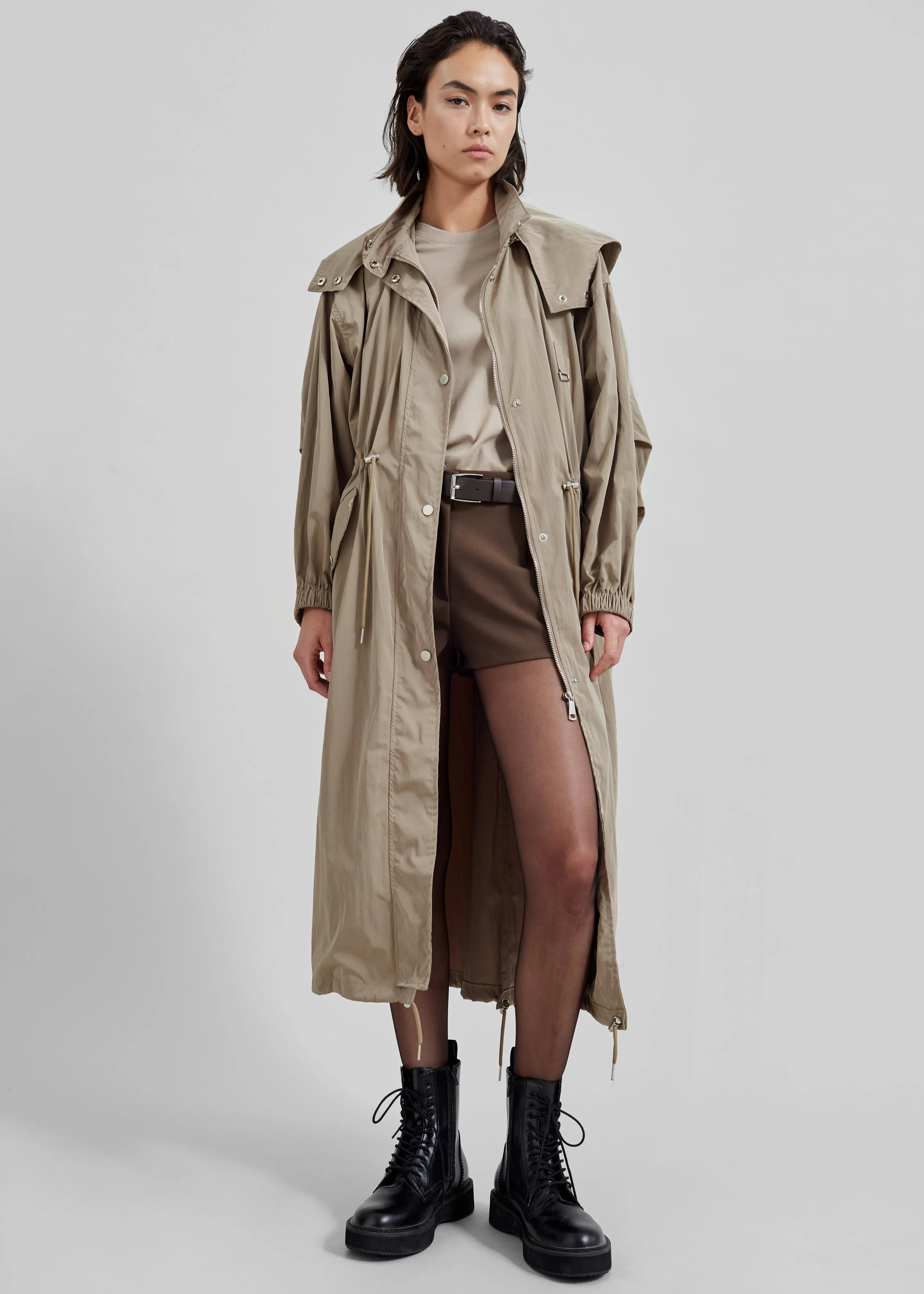 Carmel Long Jacket - Beige sold by Frankie Shop