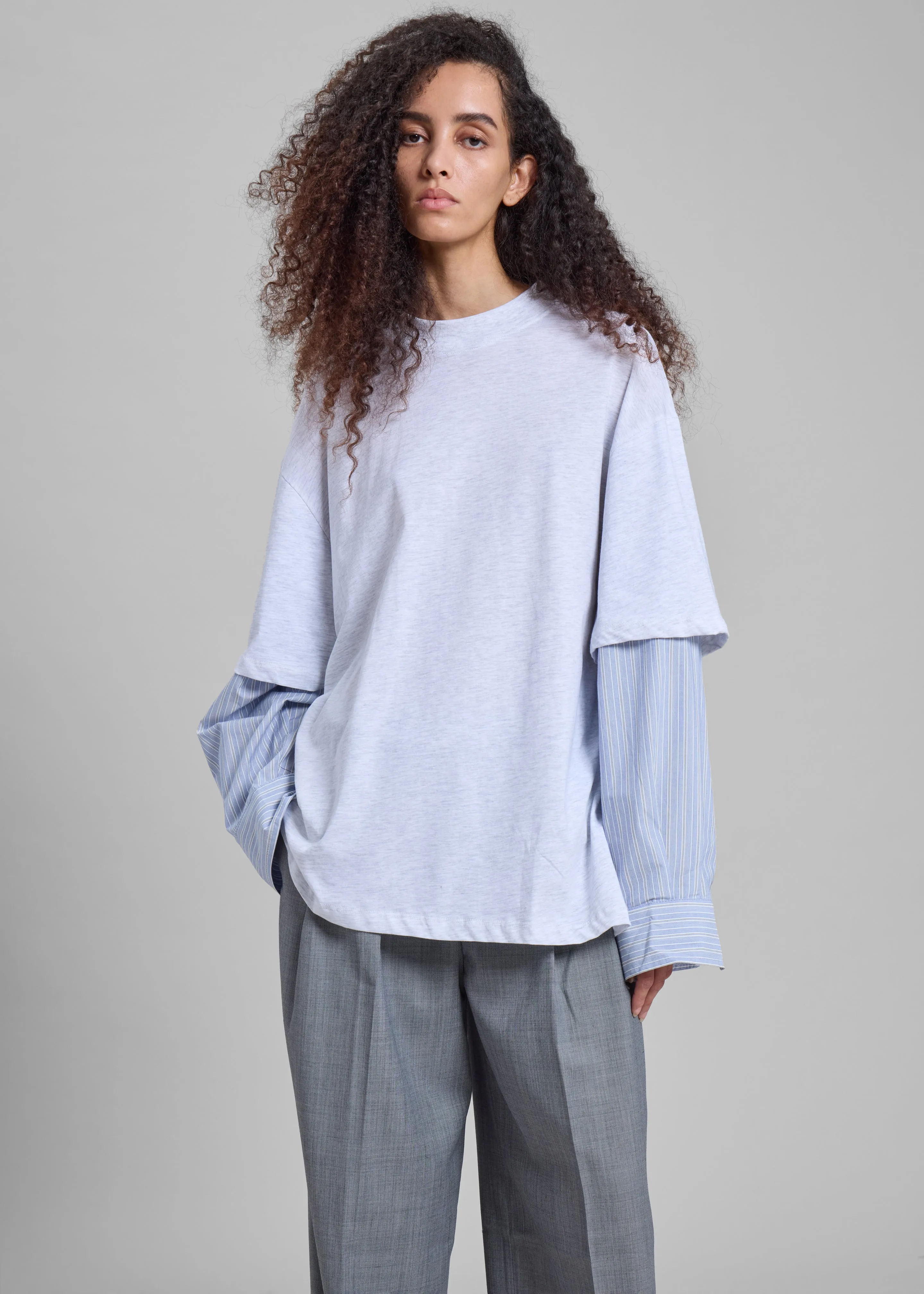 Bryton Layered Tee - Light Grey/Blue sold by Frankie Shop product image thumbnail 2