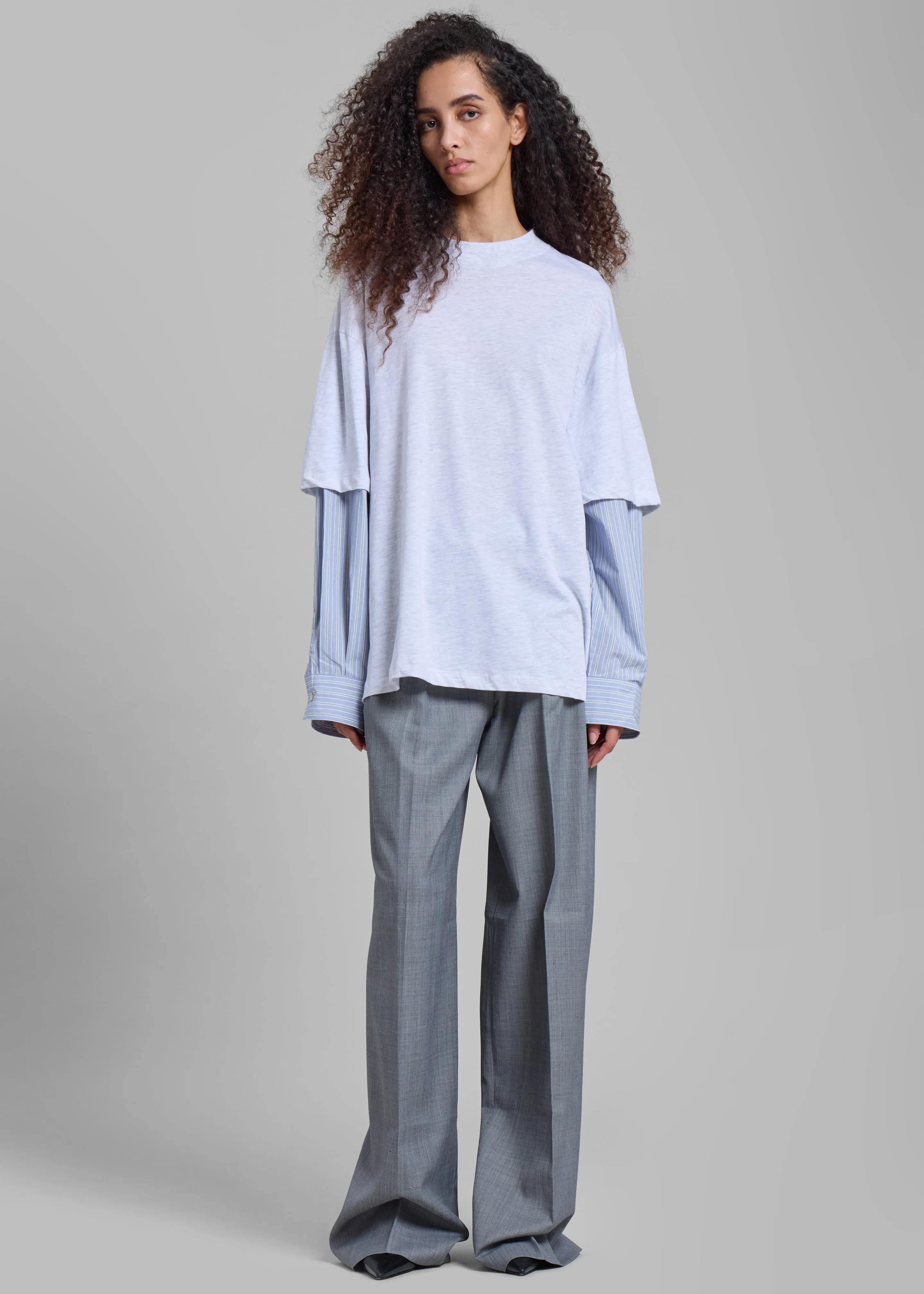 Bryton Layered Tee - Light Grey/Blue sold by Frankie Shop product image thumbnail 5