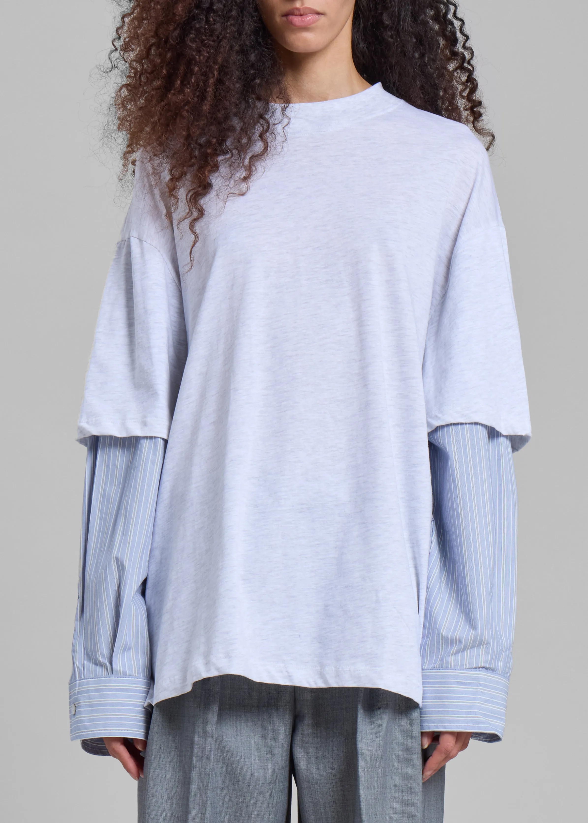 Bryton Layered Tee - Light Grey/Blue sold by Frankie Shop product image thumbnail 3