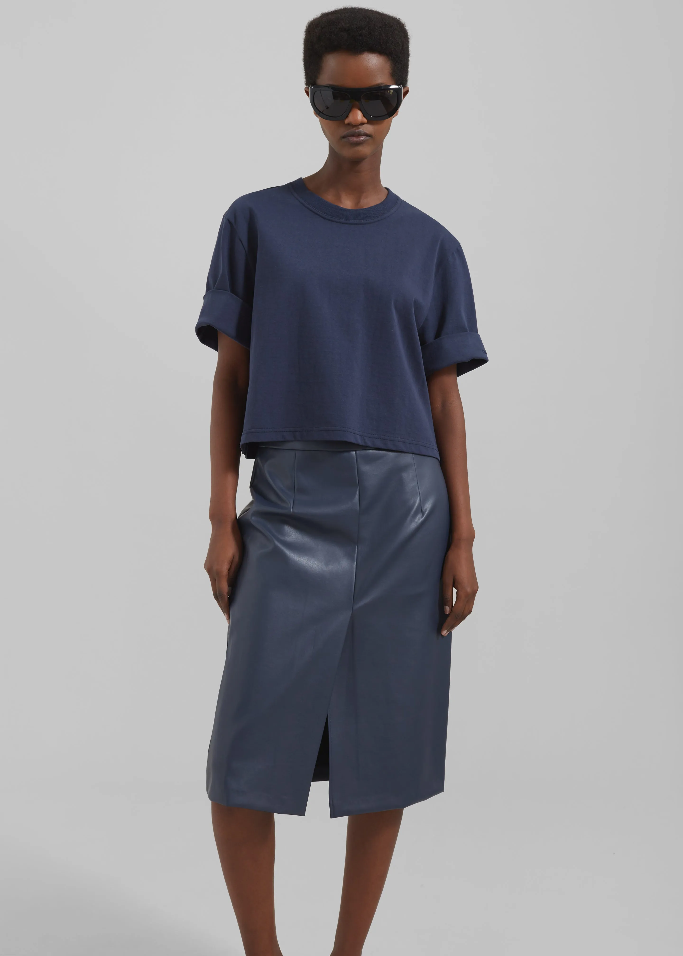 Cece T-Shirt - Navy sold by Frankie Shop