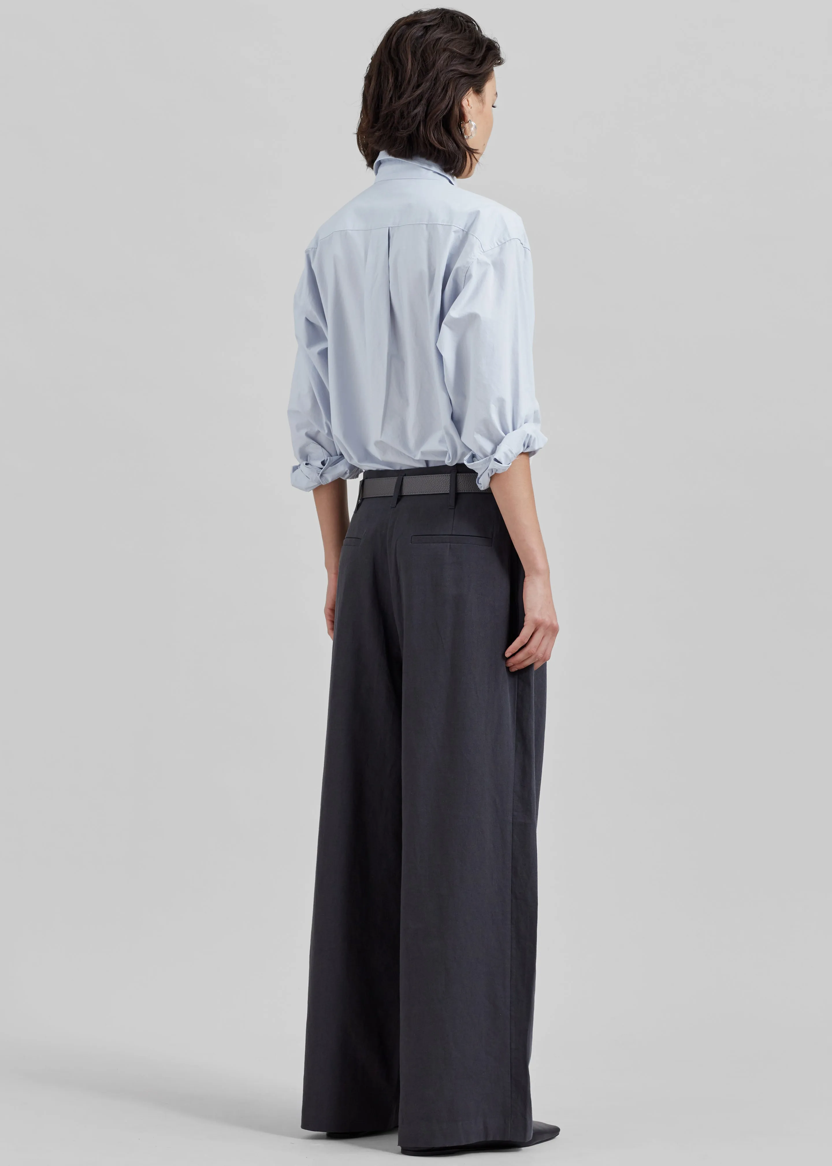 Branson Cotton Wide Pants - Charcoal sold by Frankie Shop product image thumbnail 5