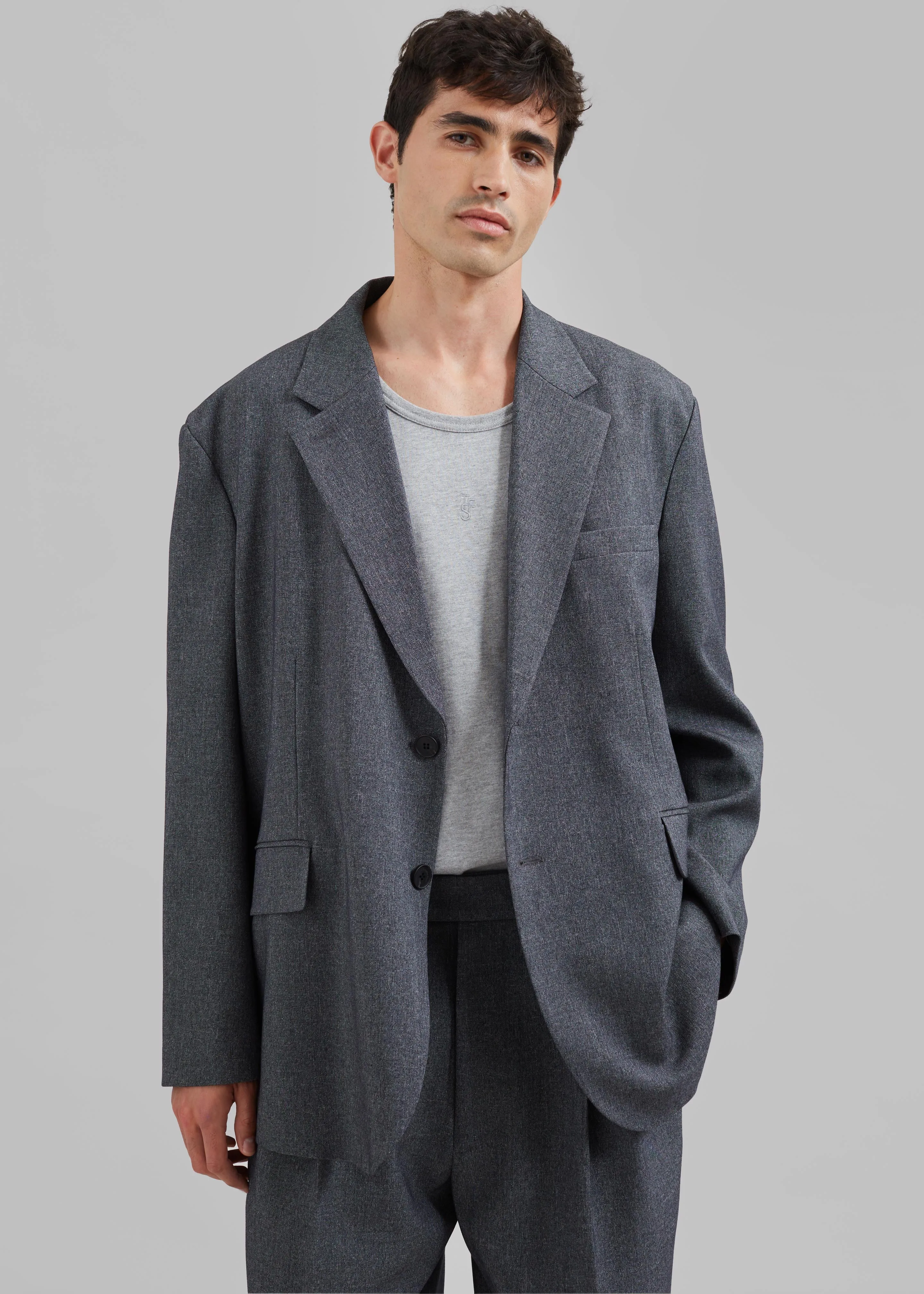 Beo Blazer - Grey Melange sold by Frankie Shop product image thumbnail 3