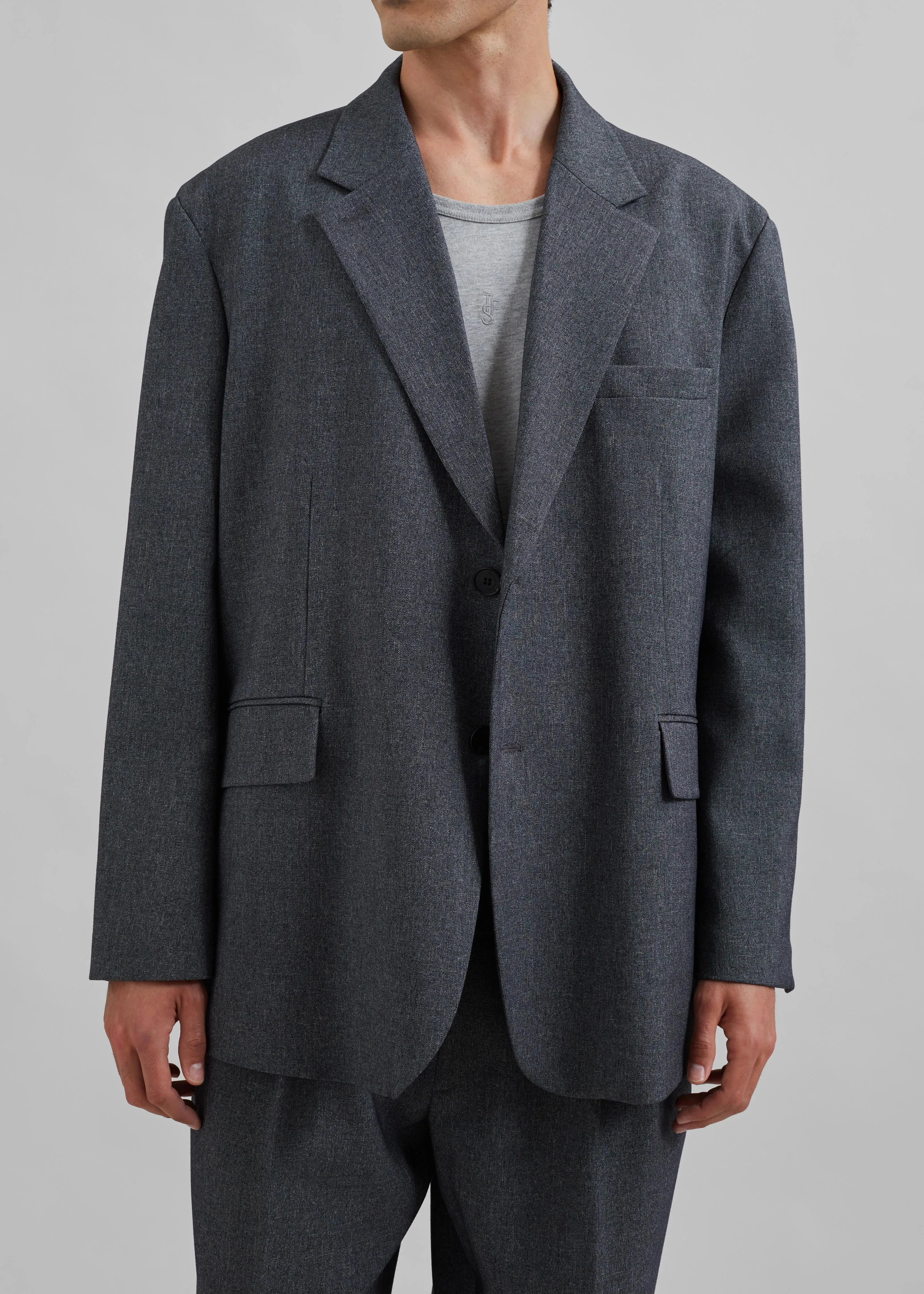 Beo Blazer - Grey Melange sold by Frankie Shop product image thumbnail 4