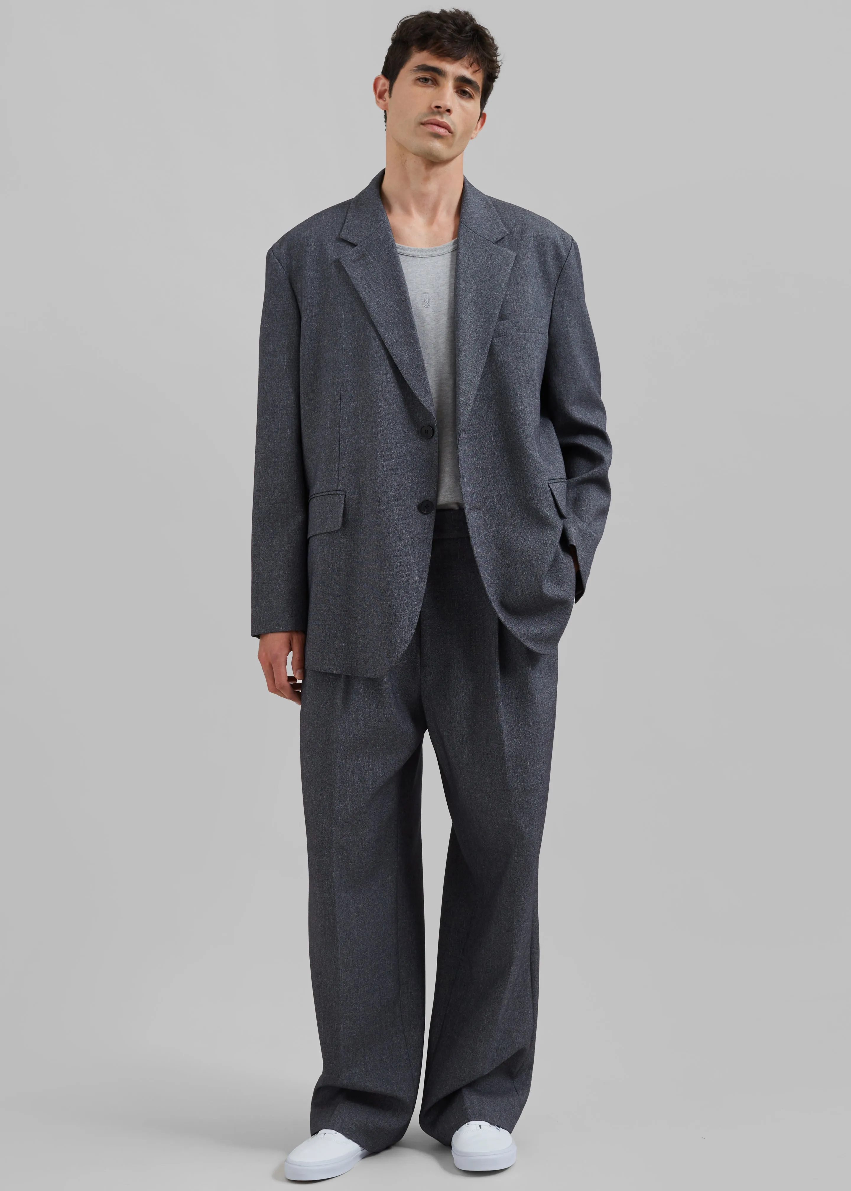 Beo Suit Pants - Grey Melange sold by Frankie Shop