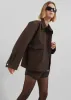 Neri Cropped Jacket - Brown sold by Frankie Shop