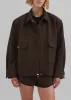 Neri Cropped Jacket - Brown sold by Frankie Shop