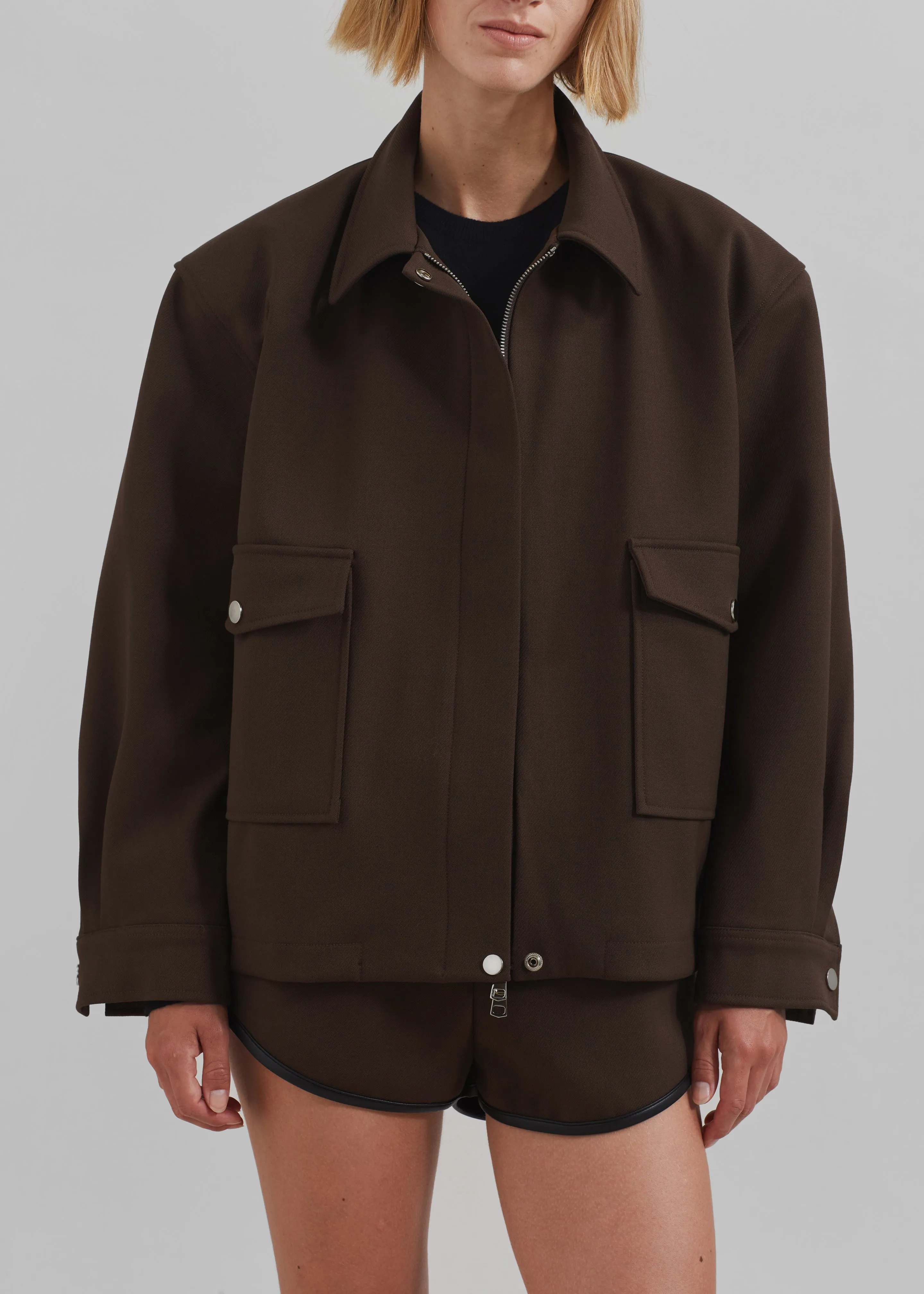 Neri Cropped Jacket - Brown sold by Frankie Shop product image thumbnail 3