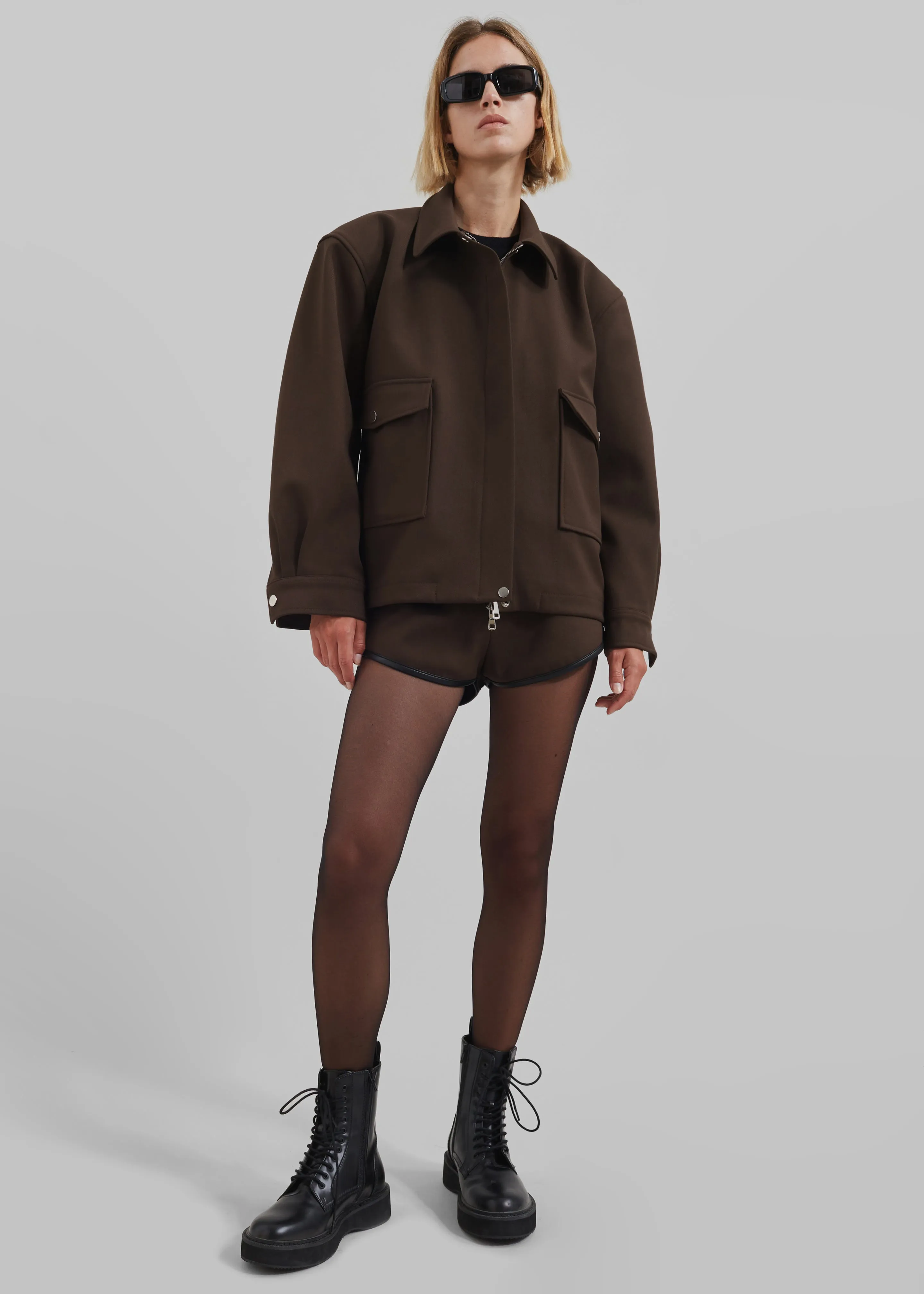 Neri Mini Shorts - Brown sold by Frankie Shop product image thumbnail 4