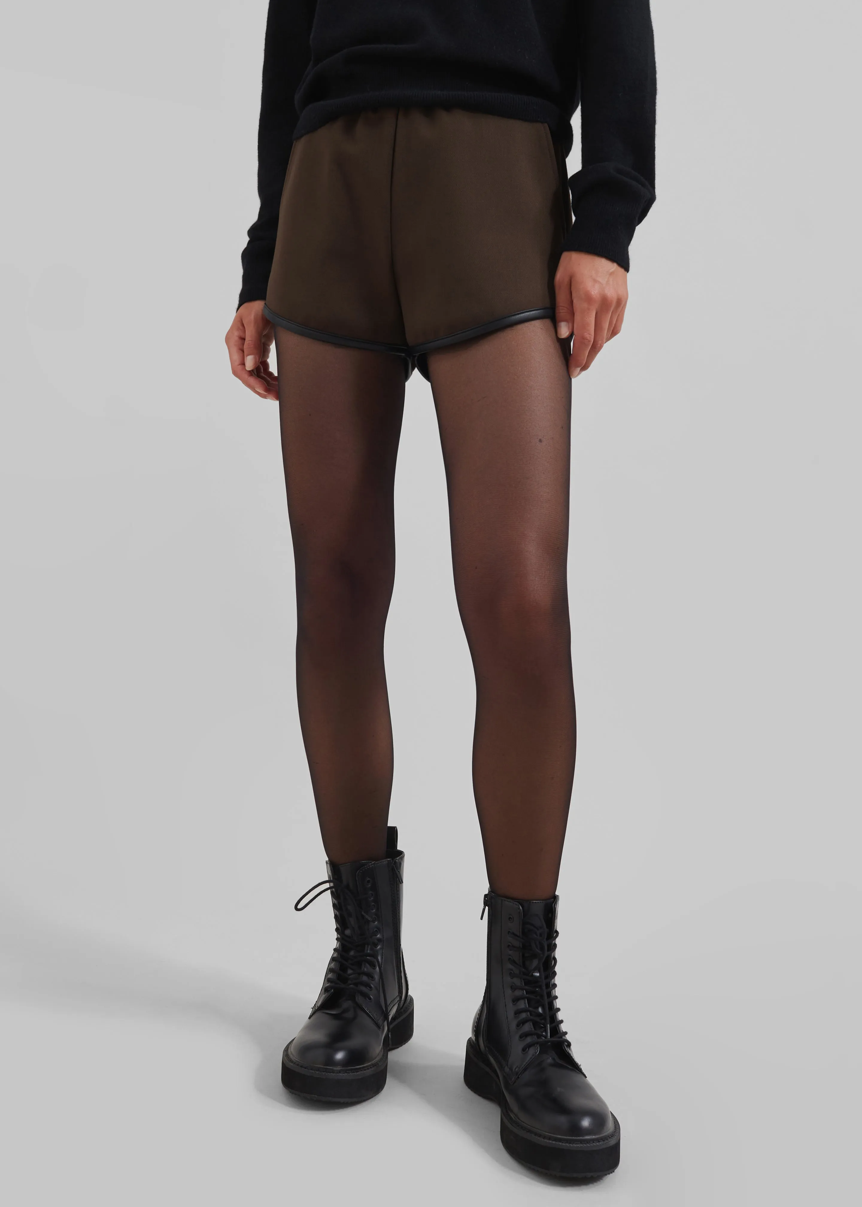 Neri Mini Shorts - Brown sold by Frankie Shop product image thumbnail 3