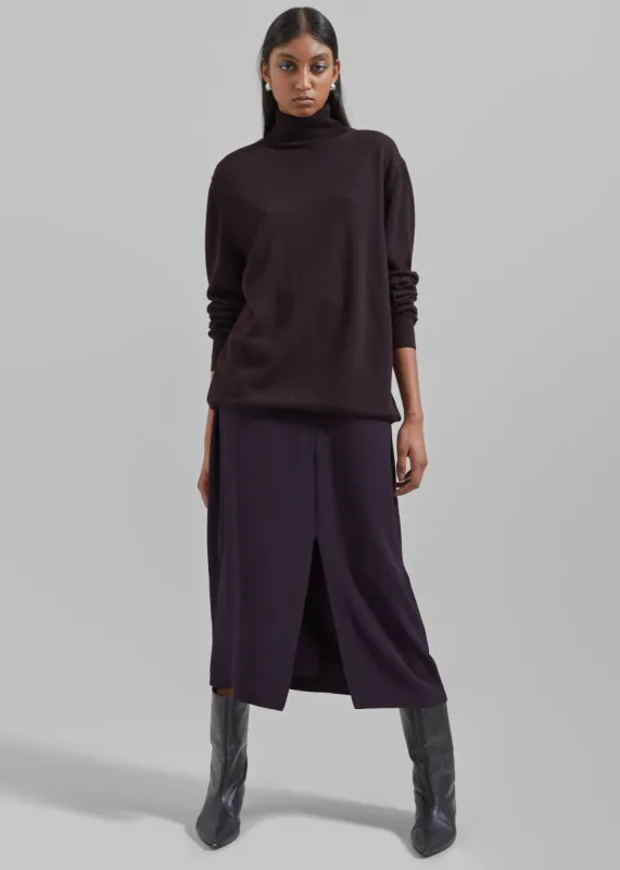 Judy Midi Skirt - Dark Plum sold by Frankie Shop