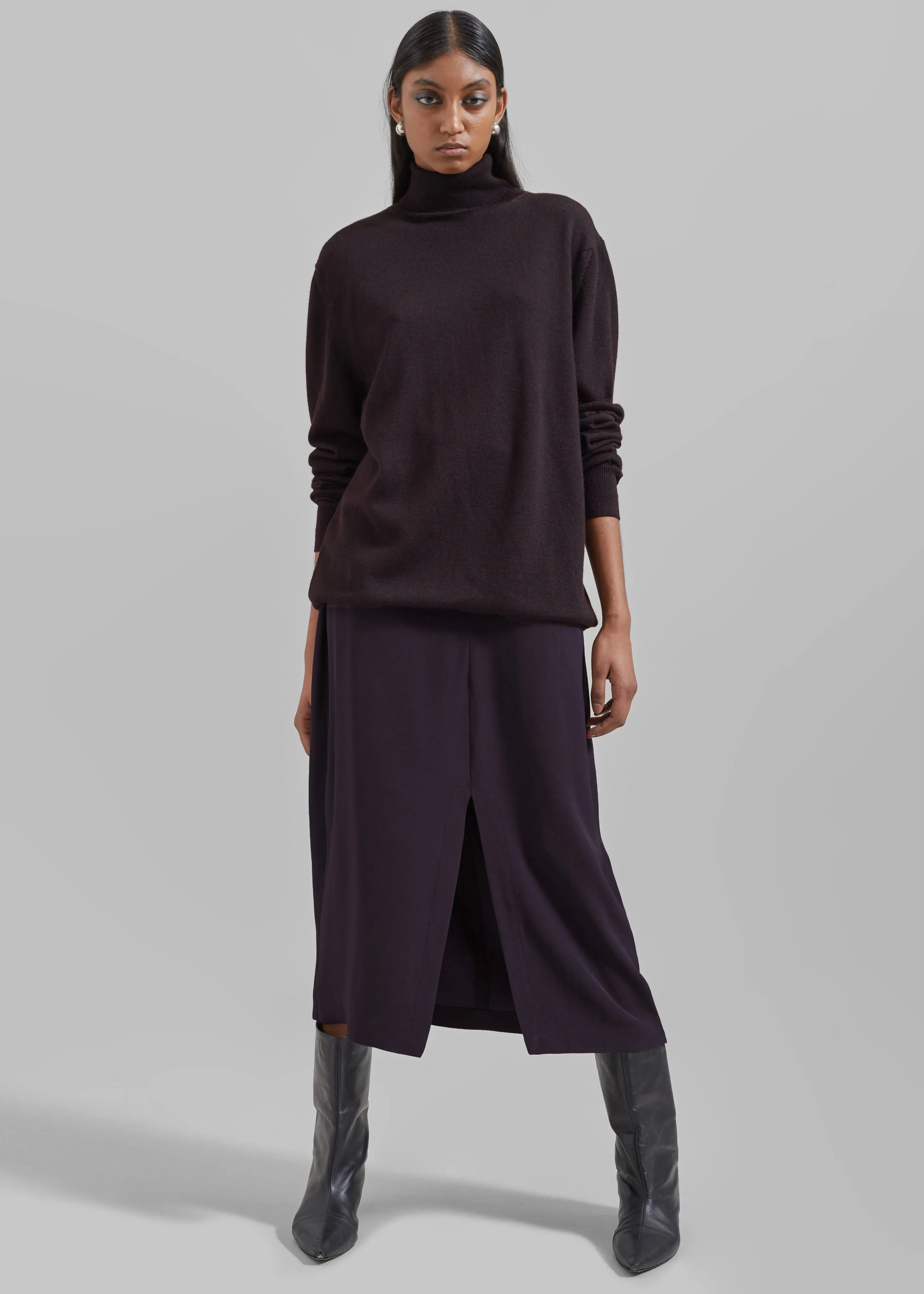 Judy Midi Skirt - Dark Plum sold by Frankie Shop