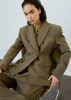 Dina Double Breasted Blazer - Khaki sold by Frankie Shop