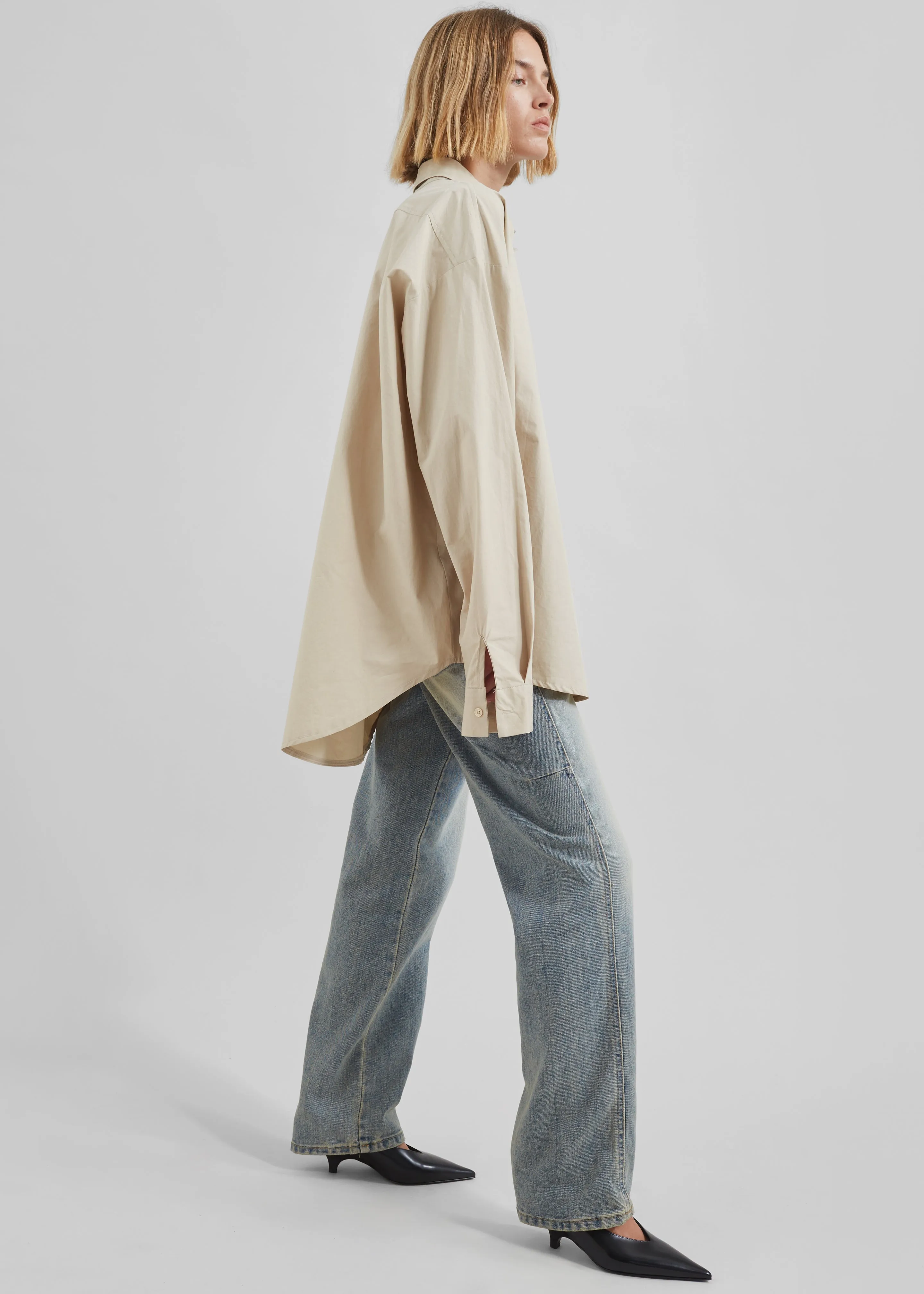 Calypso Cotton Shirt - Beige sold by Frankie Shop