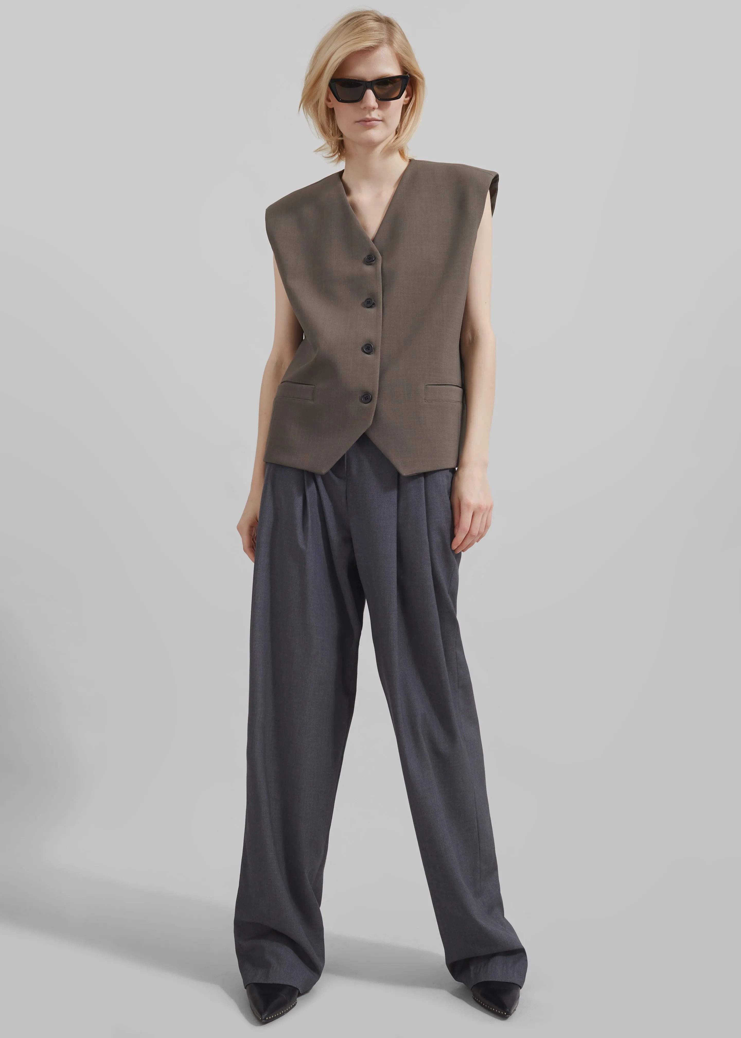 Brittany Vest - Brown sold by Frankie Shop product image thumbnail 2