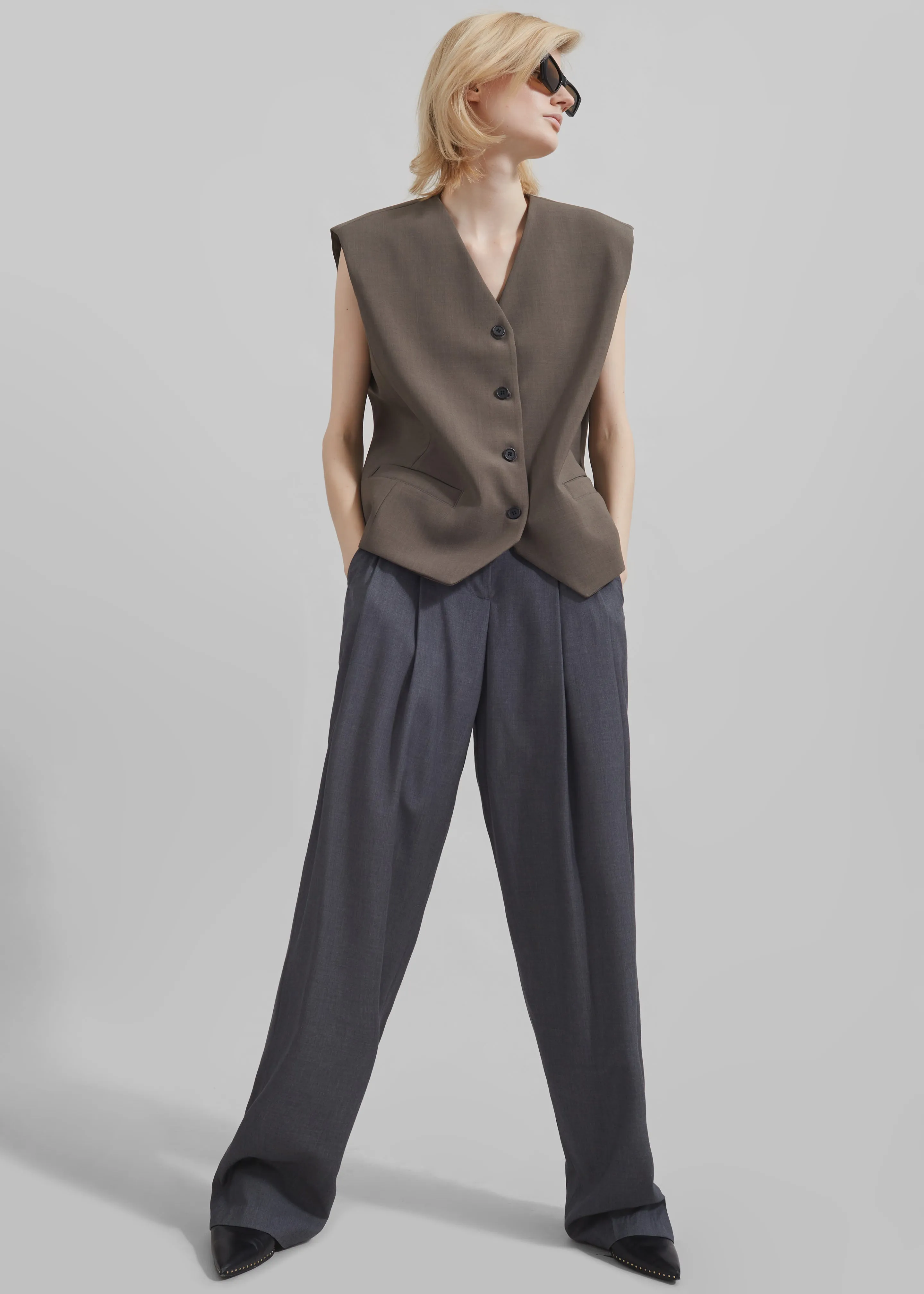 Brittany Vest - Brown sold by Frankie Shop product image thumbnail 5