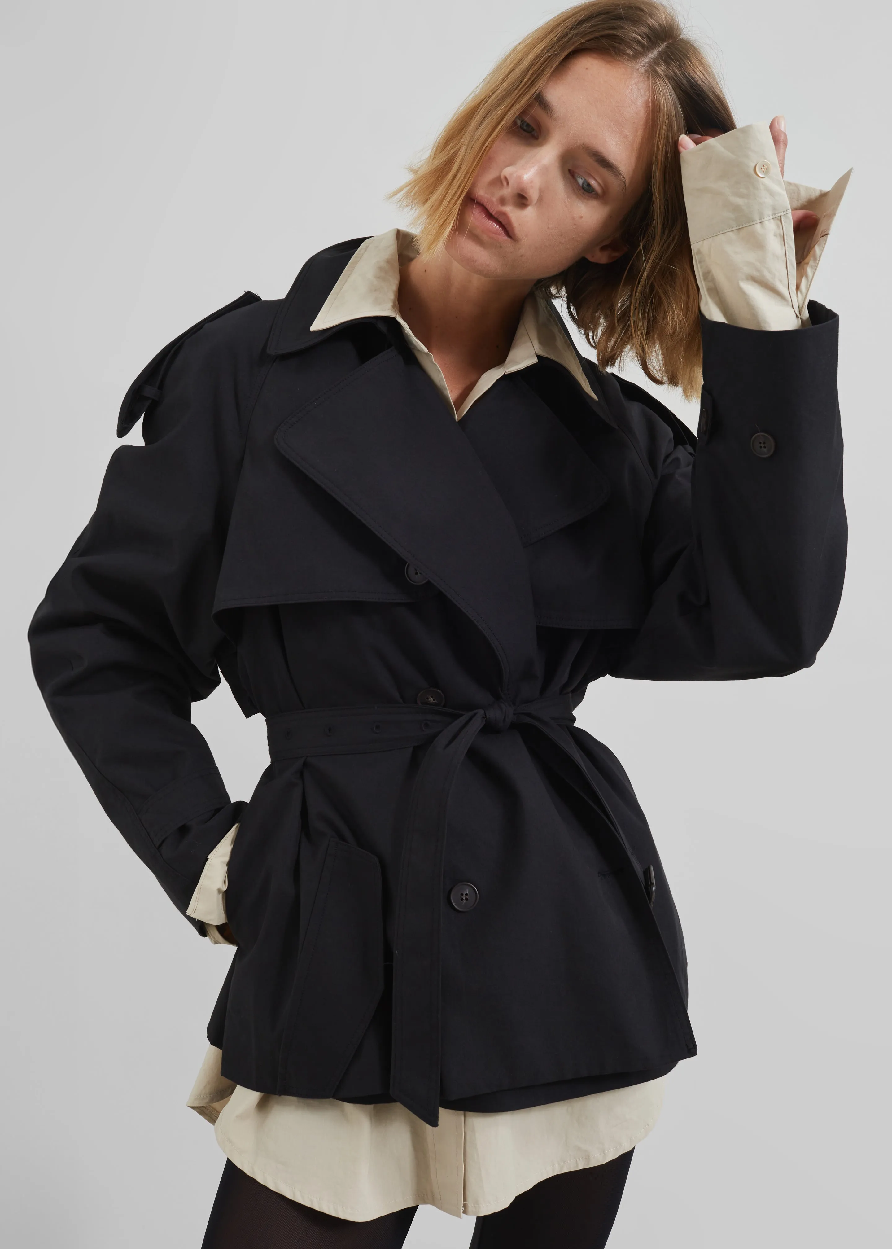 Arlington Short Trench - Black sold by Frankie Shop product image thumbnail 4