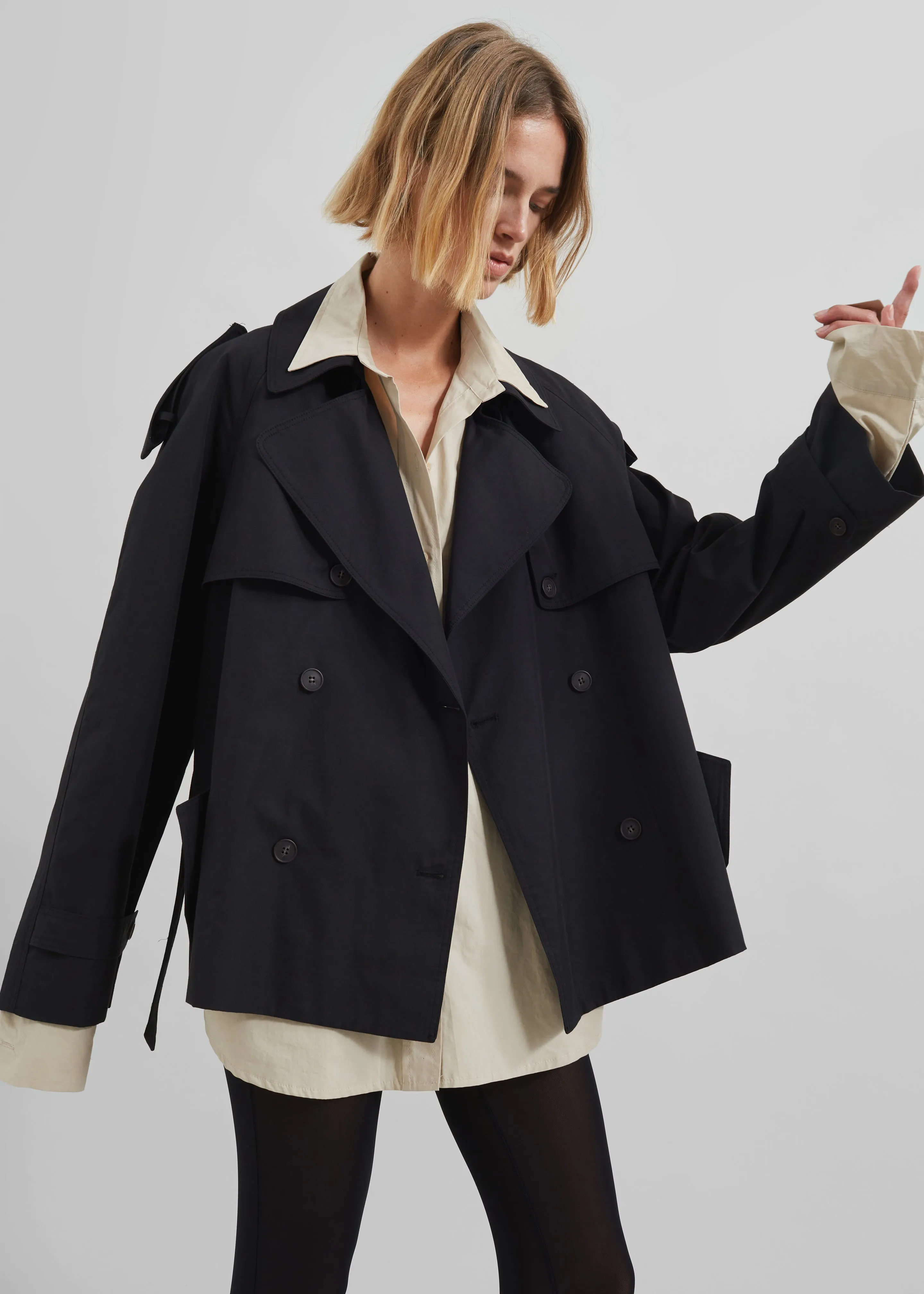 Arlington Short Trench - Black sold by Frankie Shop product image thumbnail 5