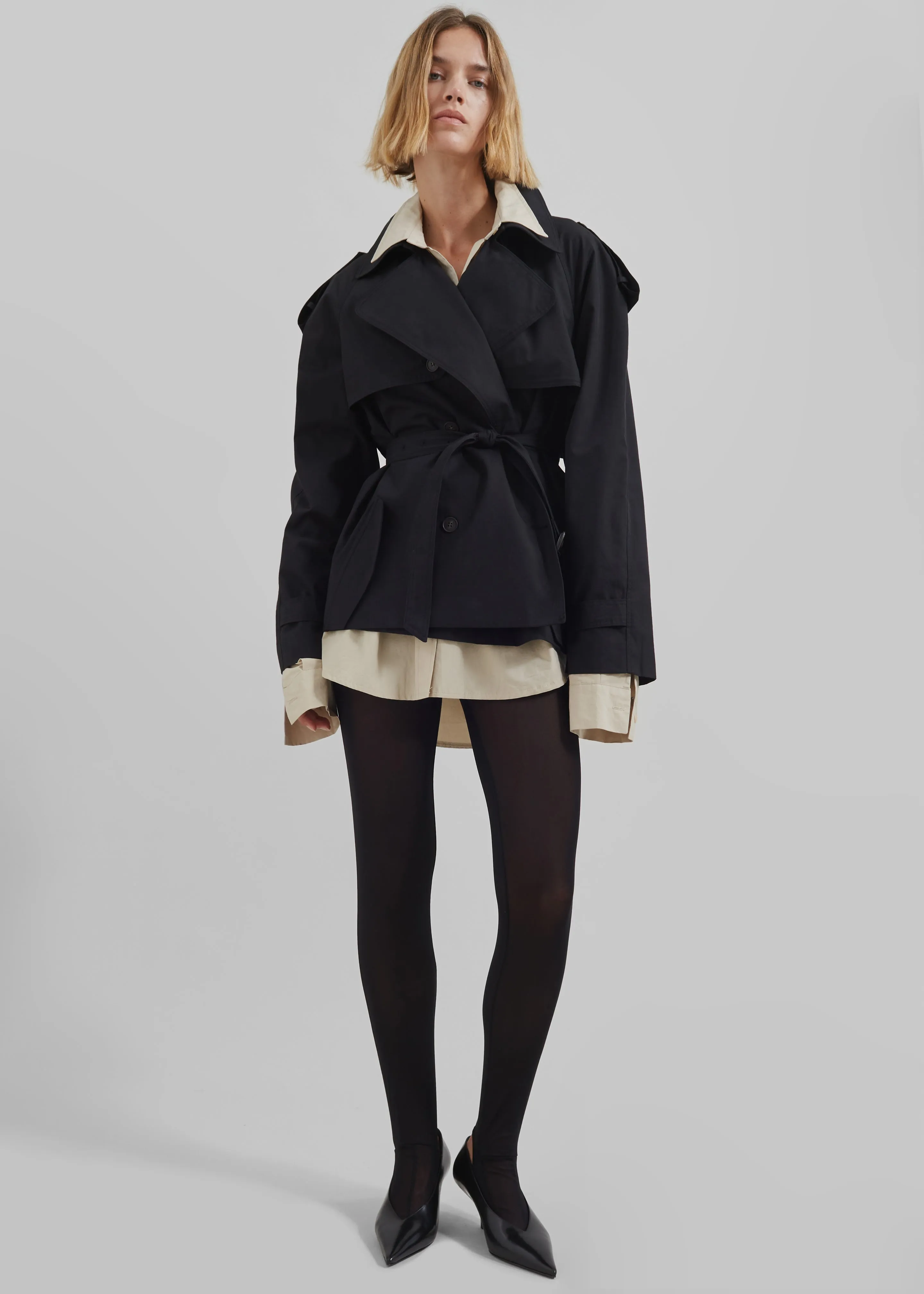 Arlington Short Trench - Black sold by Frankie Shop product image thumbnail 3