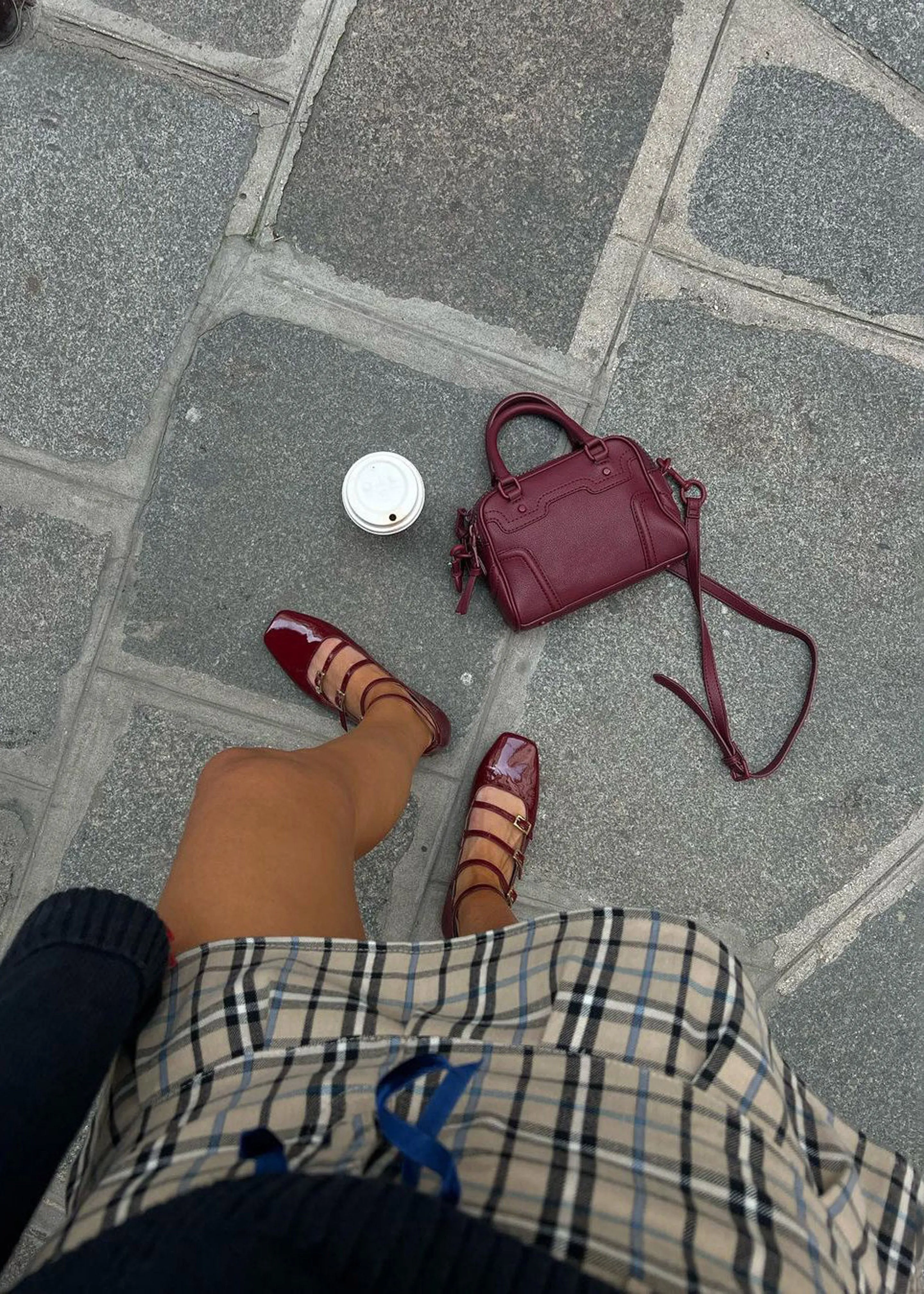Alohas Luke Onix Leather Ballet Flats - Wine Burgundy sold by Frankie Shop product image thumbnail 2