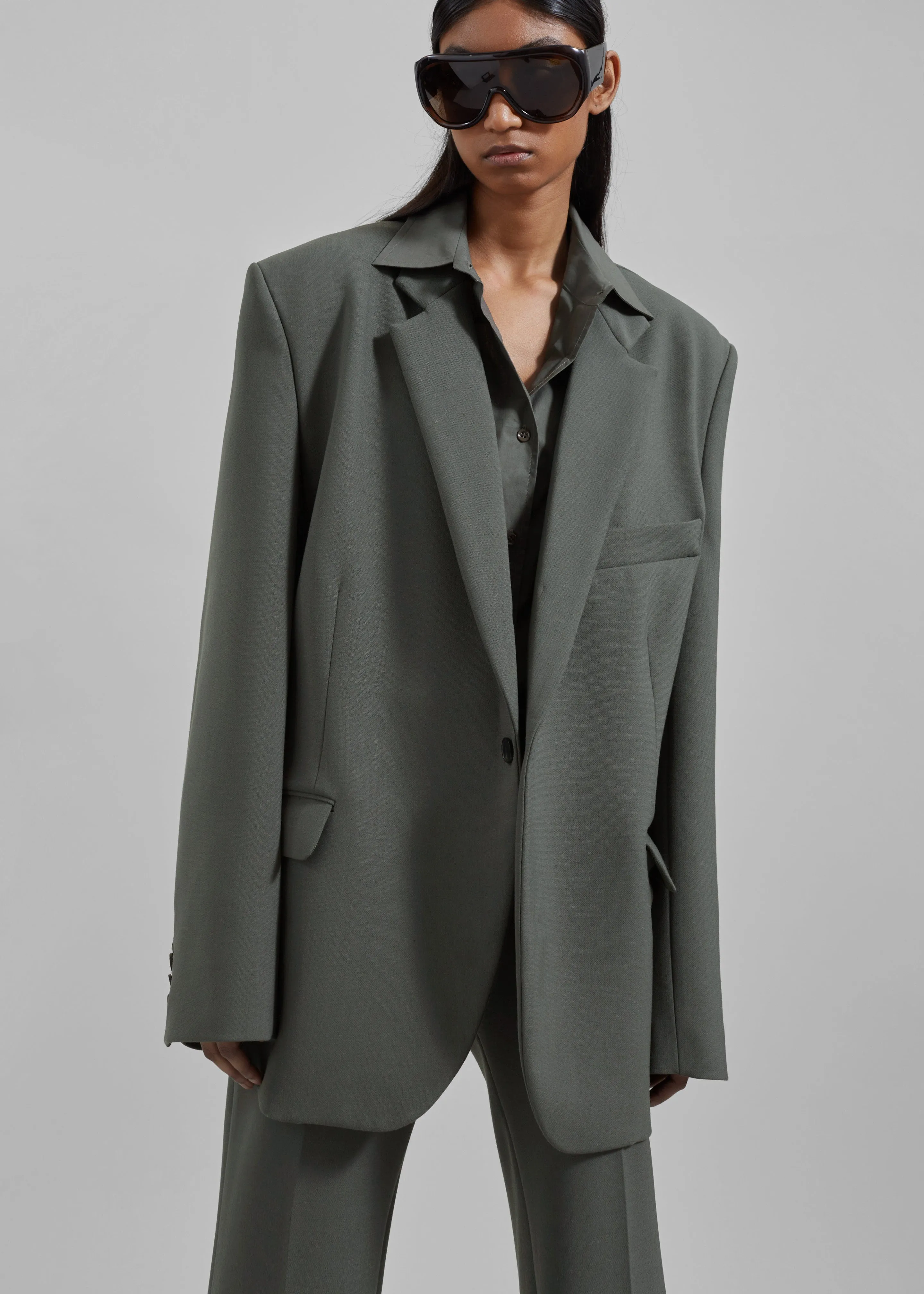 Lyra Oversized Blazer - Light Khaki sold by Frankie Shop product image thumbnail 4