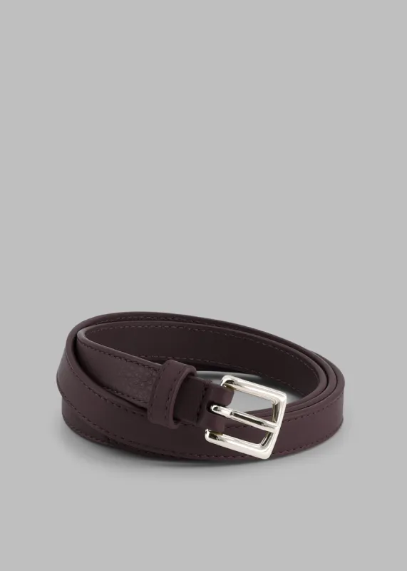 Jessie Leather Belt - Plum made by Frankie Shop
