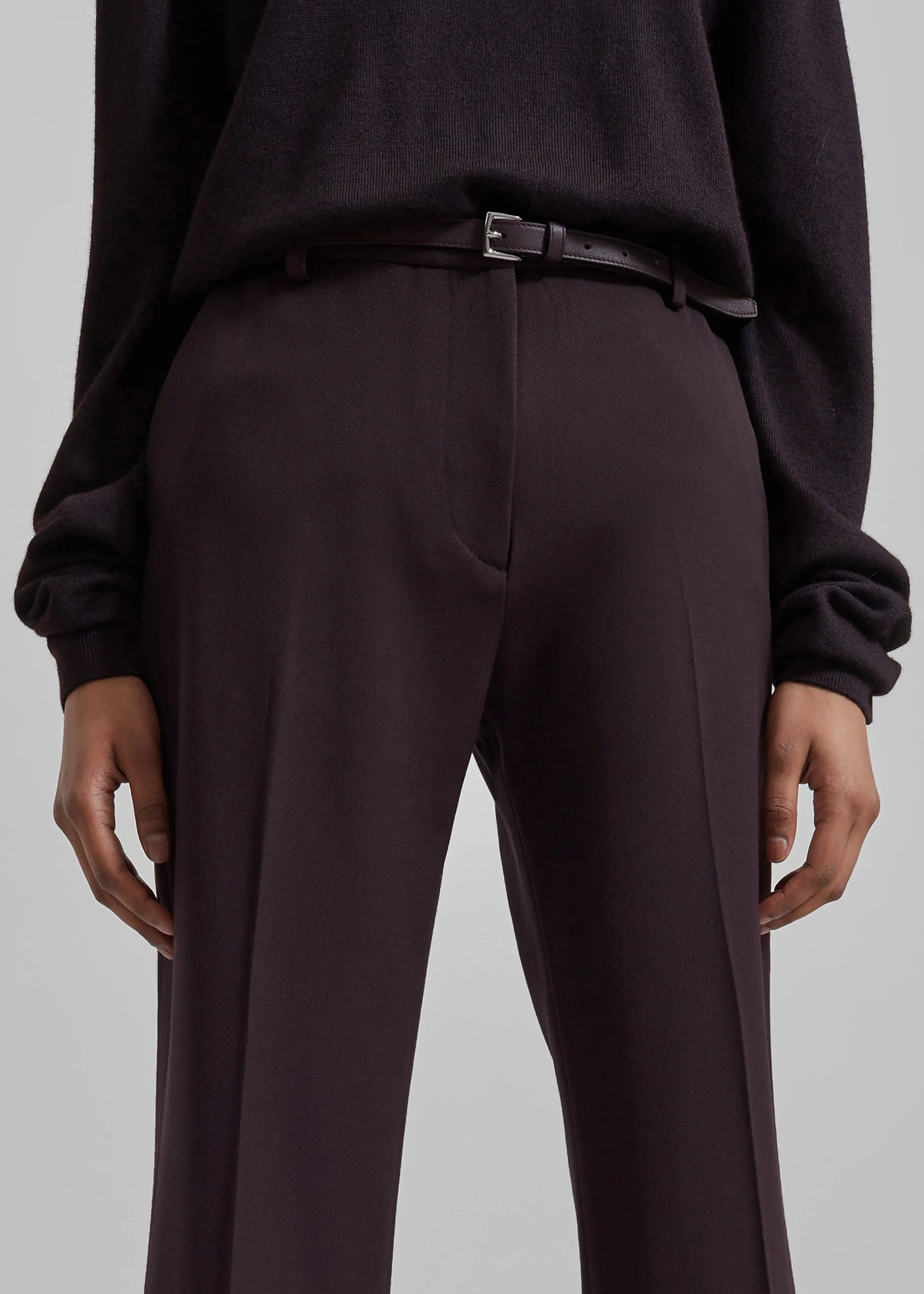 Lyra Flared Pants - Dark Plum sold by Frankie Shop product image thumbnail 4