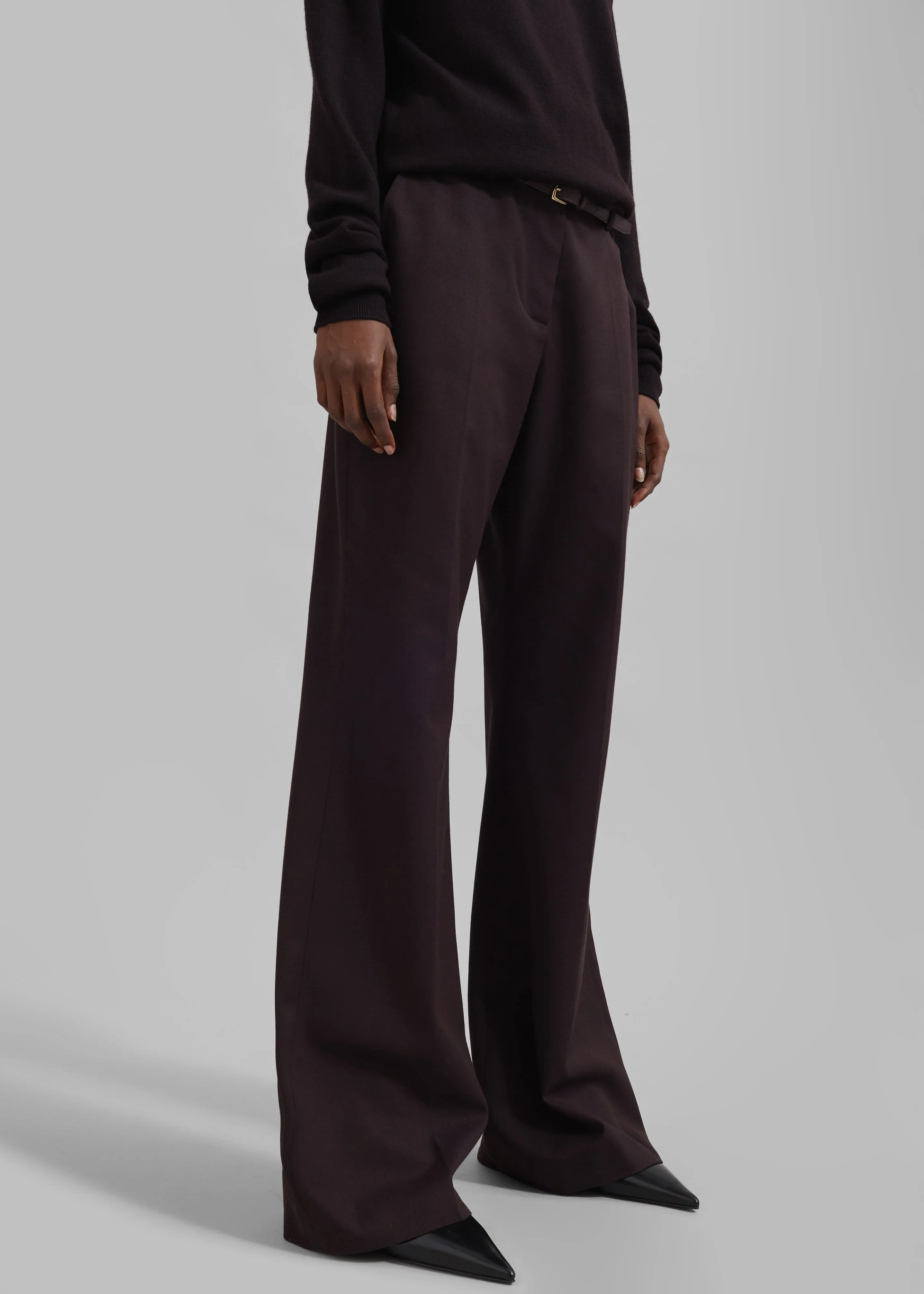Lyra Flared Pants - Dark Plum sold by Frankie Shop product image thumbnail 5