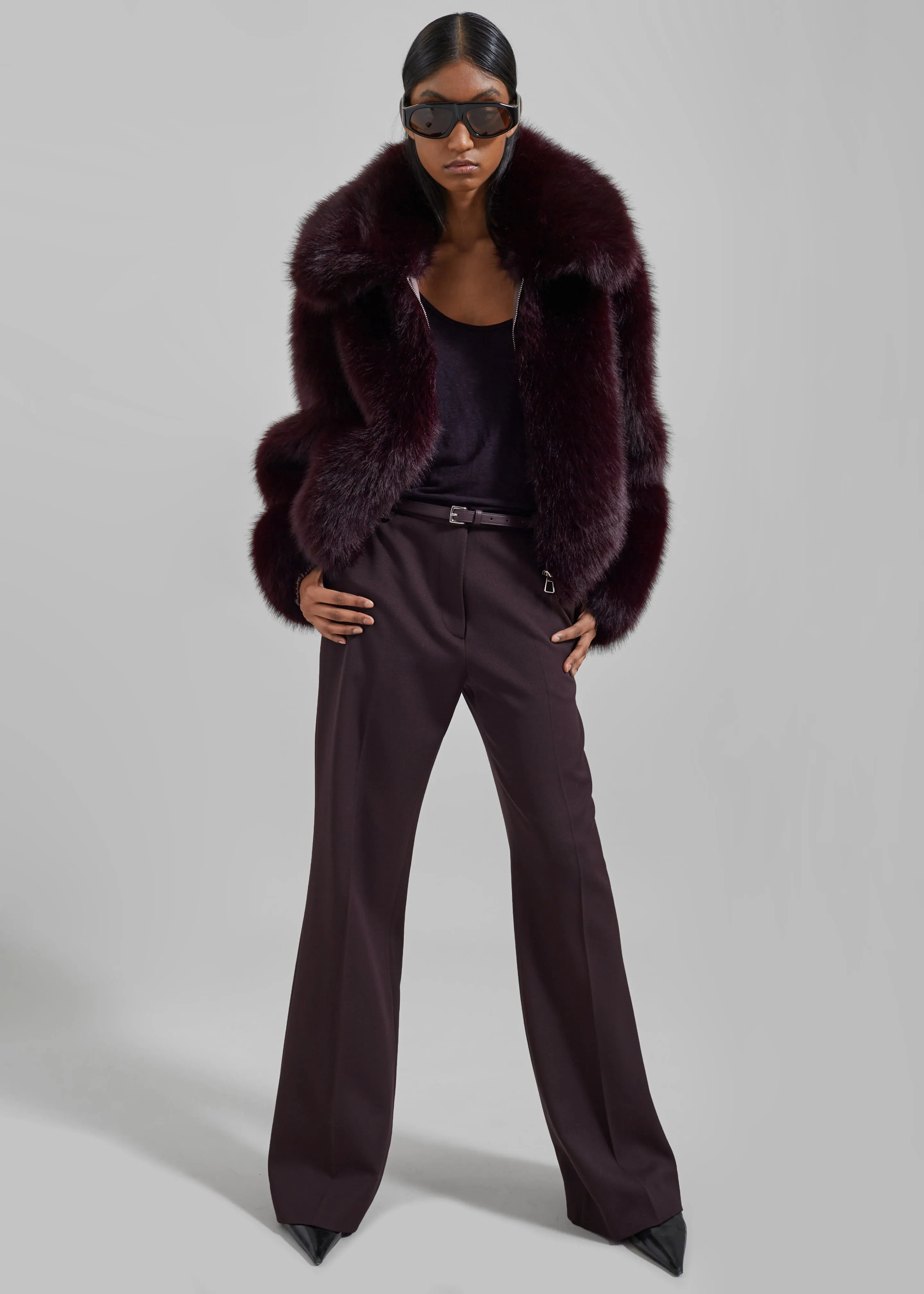 Lyra Flared Pants - Dark Plum sold by Frankie Shop product image thumbnail 3