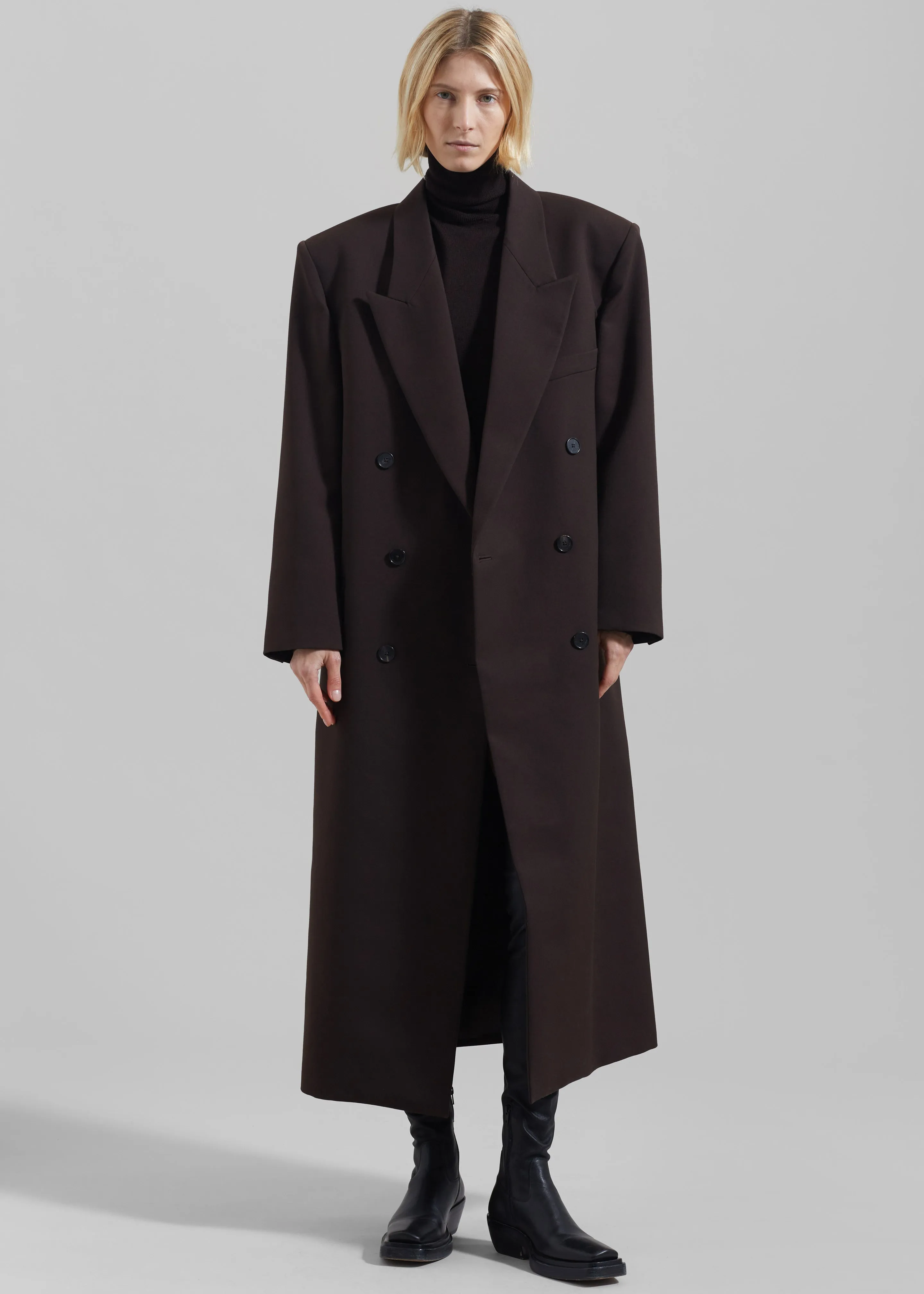 Jane Long Coat - Brown sold by Frankie Shop product image thumbnail 4