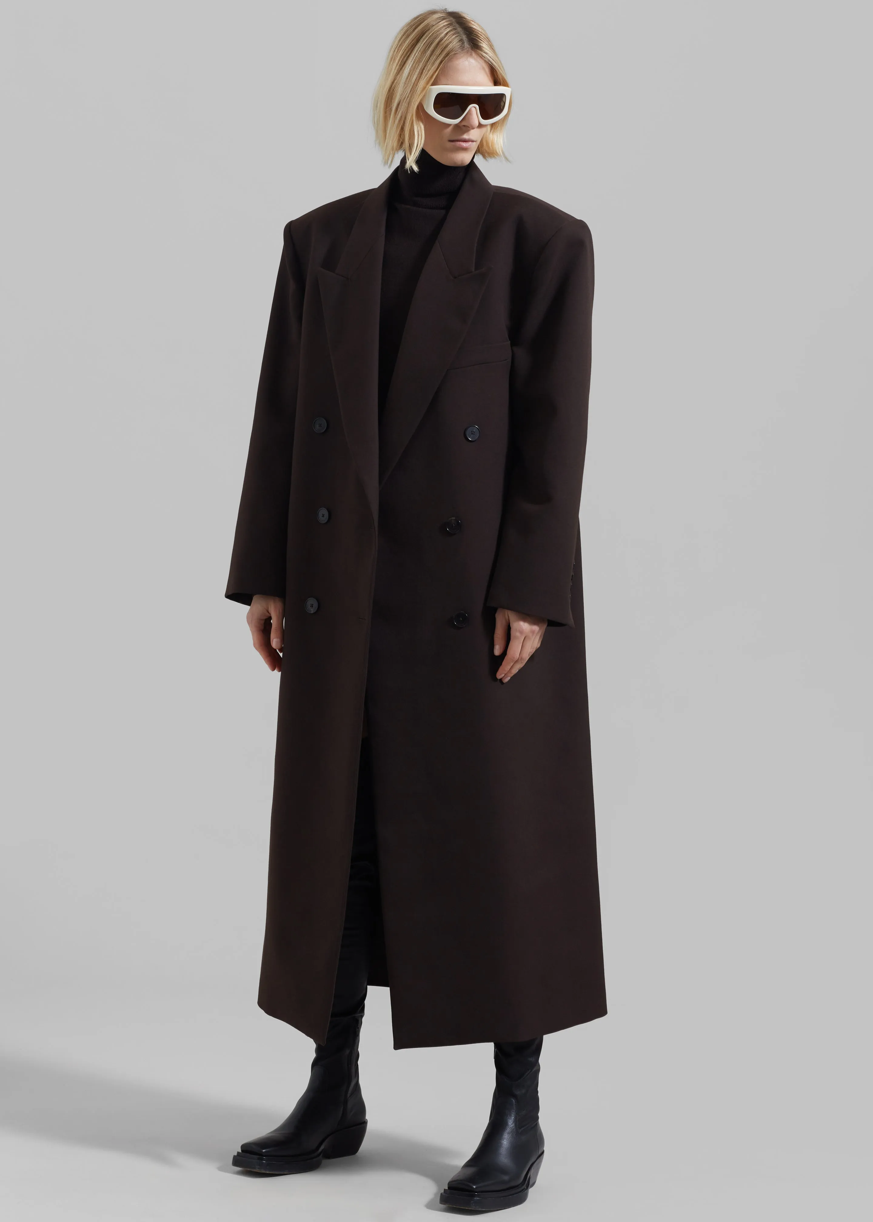 Jane Long Coat - Brown sold by Frankie Shop product image thumbnail 5