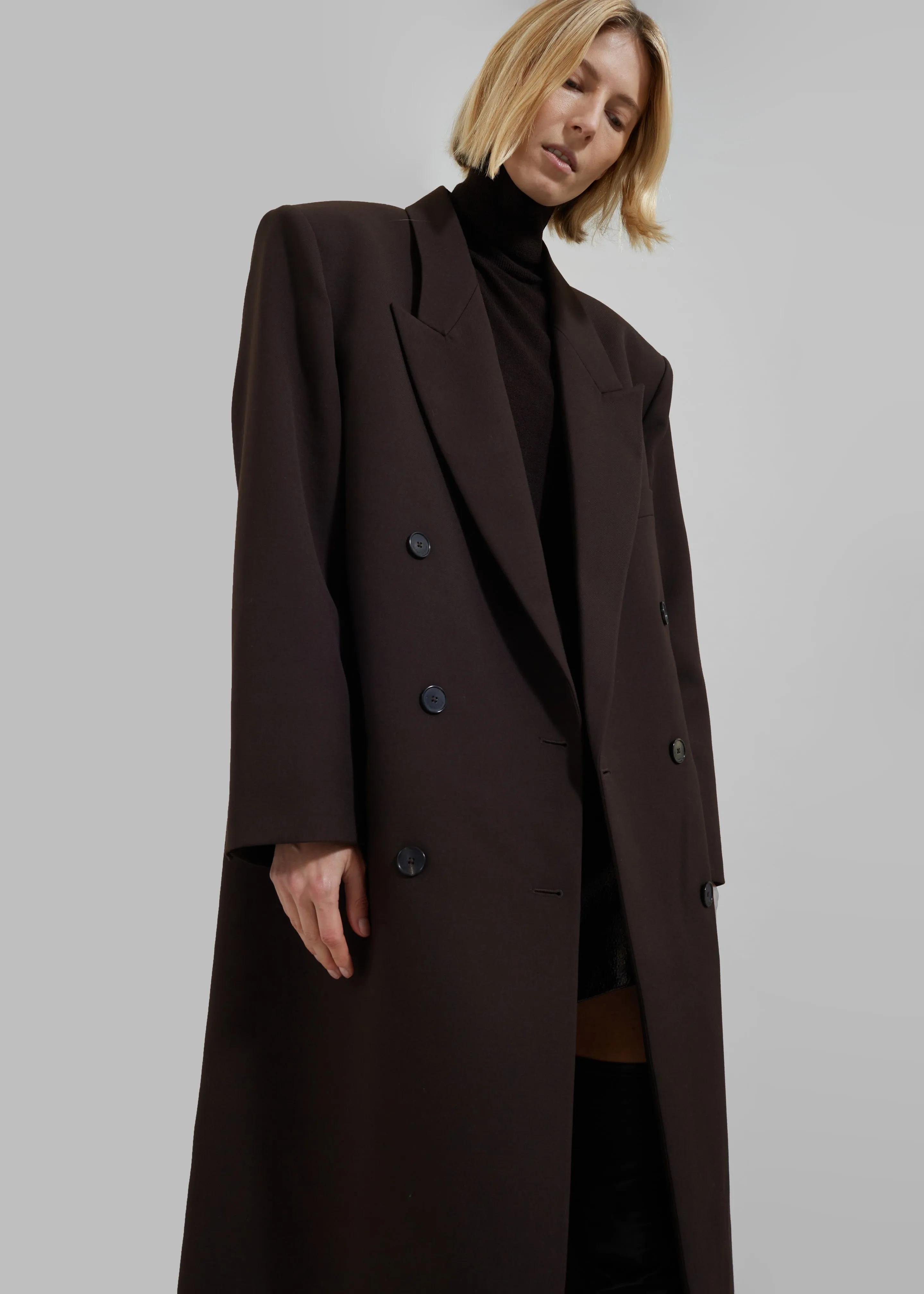Jane Long Coat - Brown sold by Frankie Shop product image thumbnail 2