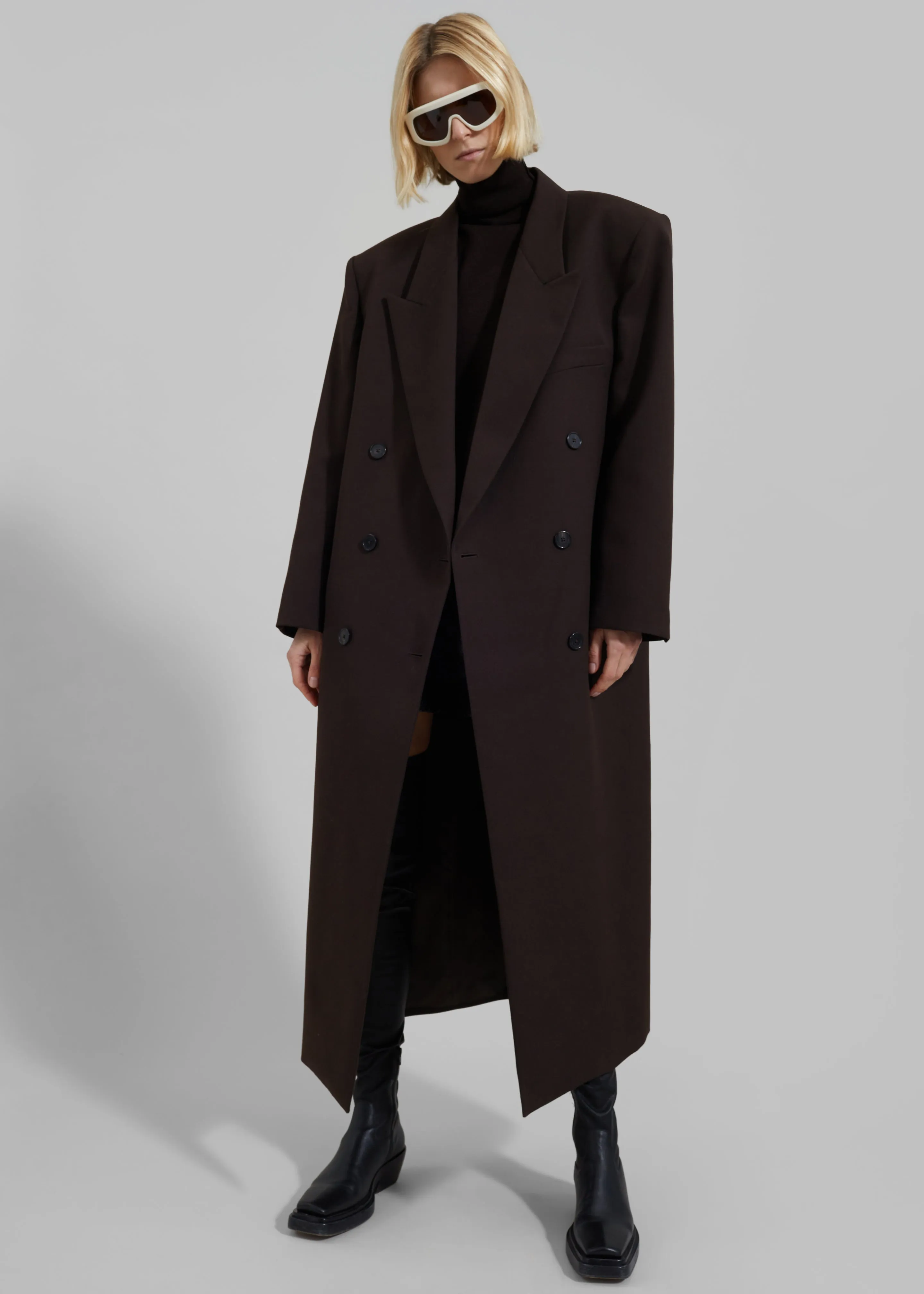 Jane Long Coat - Brown sold by Frankie Shop