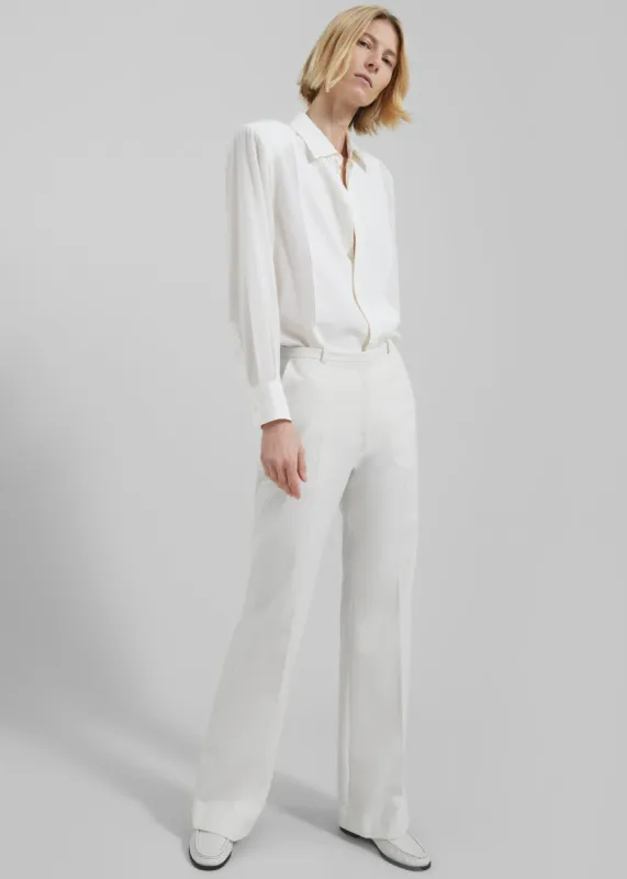 Lyra Flared Pants - White sold by Frankie Shop