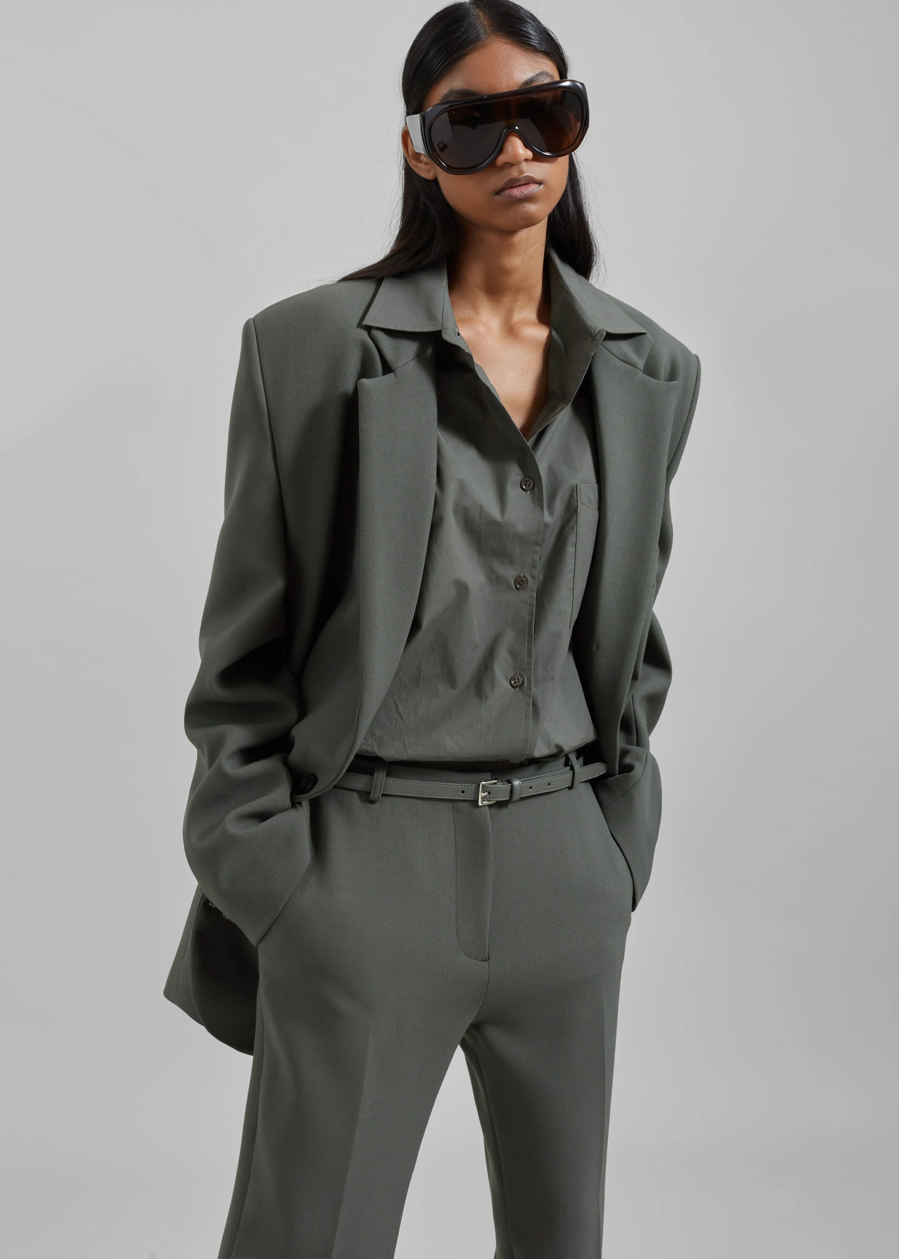 Lyra Flared Pants - Light Khaki sold by Frankie Shop product image thumbnail 2