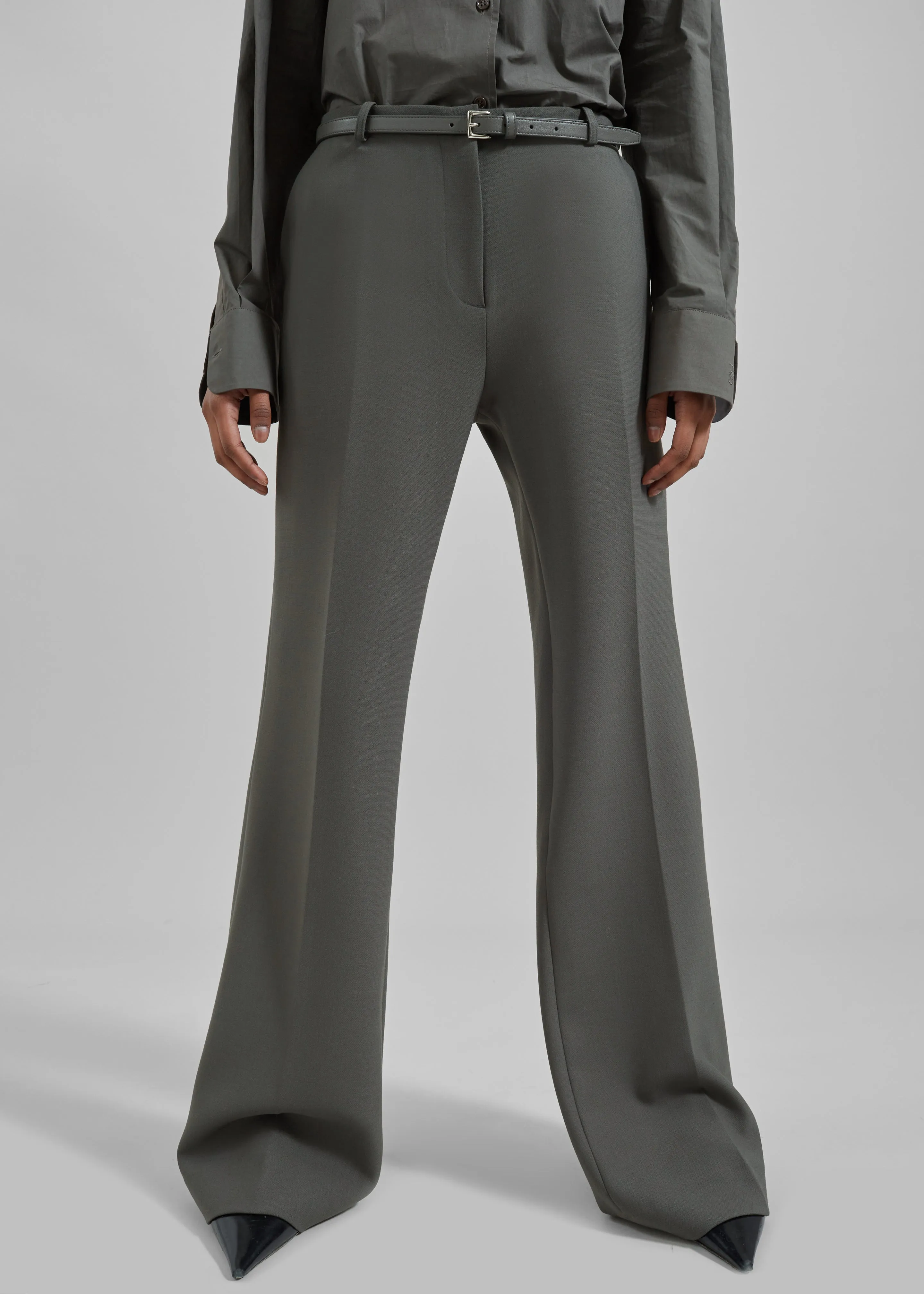 Lyra Flared Pants - Light Khaki sold by Frankie Shop product image thumbnail 3