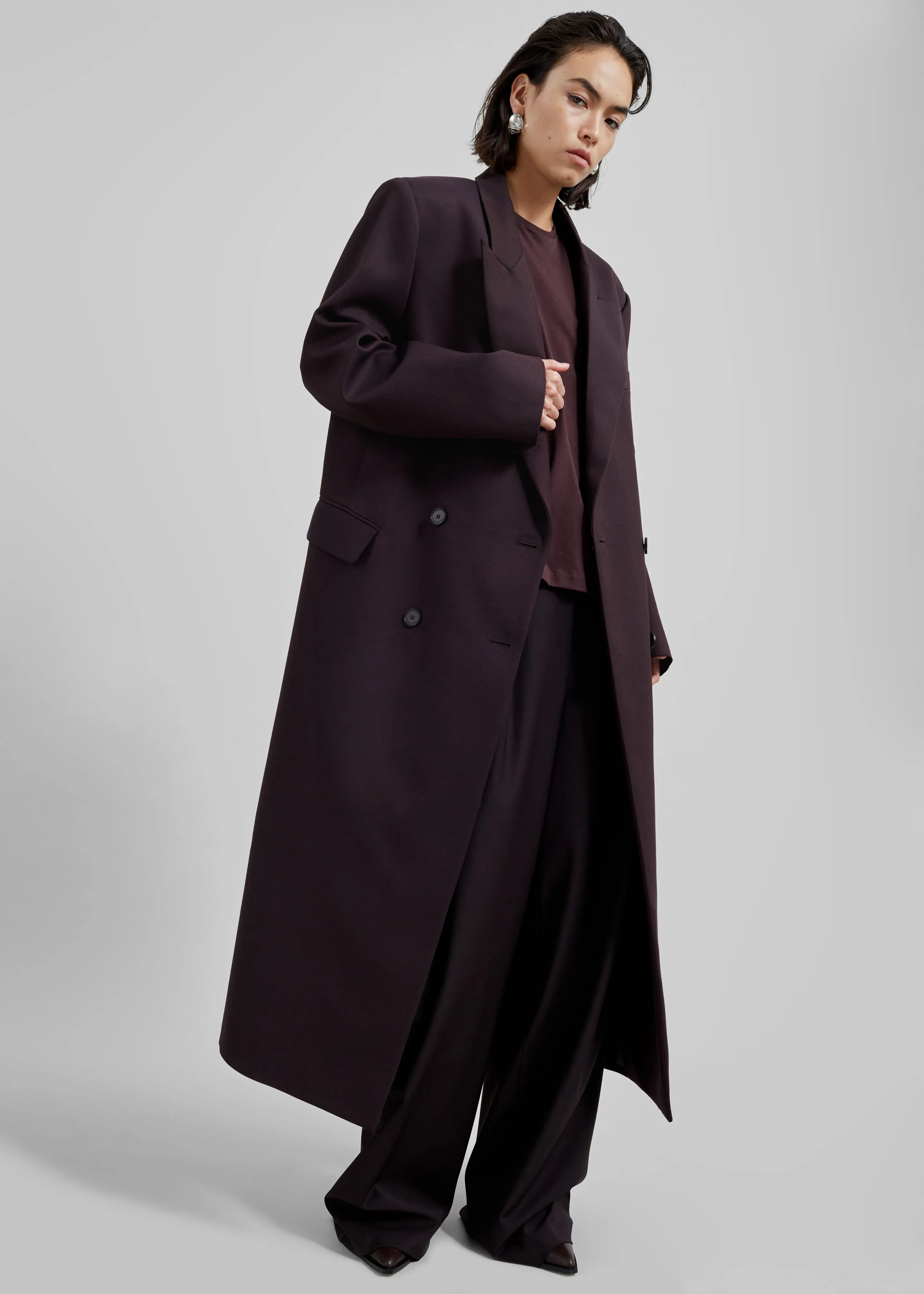 Jane Long Coat - Dark Plum sold by Frankie Shop product image thumbnail 2