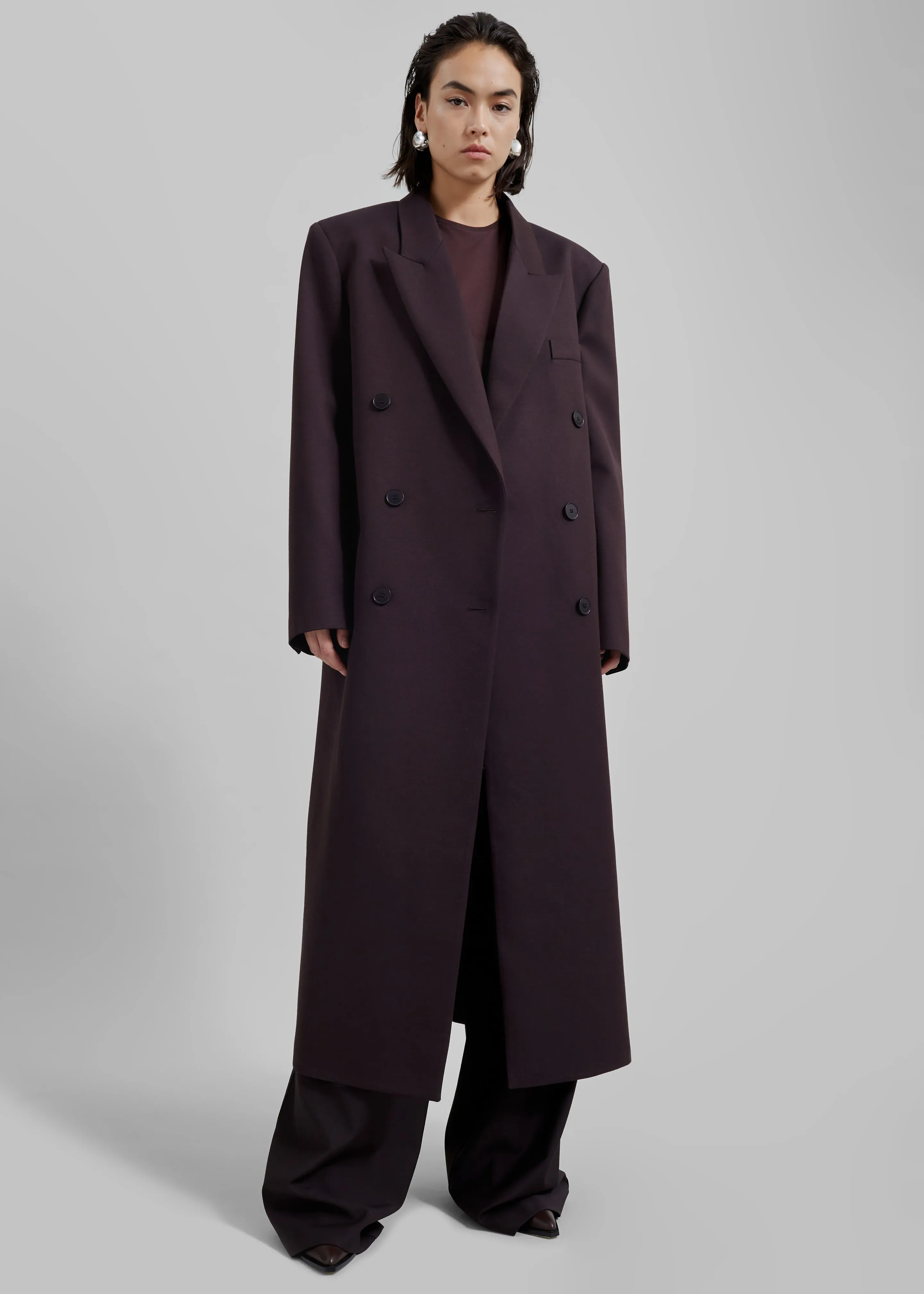 Jane Long Coat - Dark Plum sold by Frankie Shop product image thumbnail 5