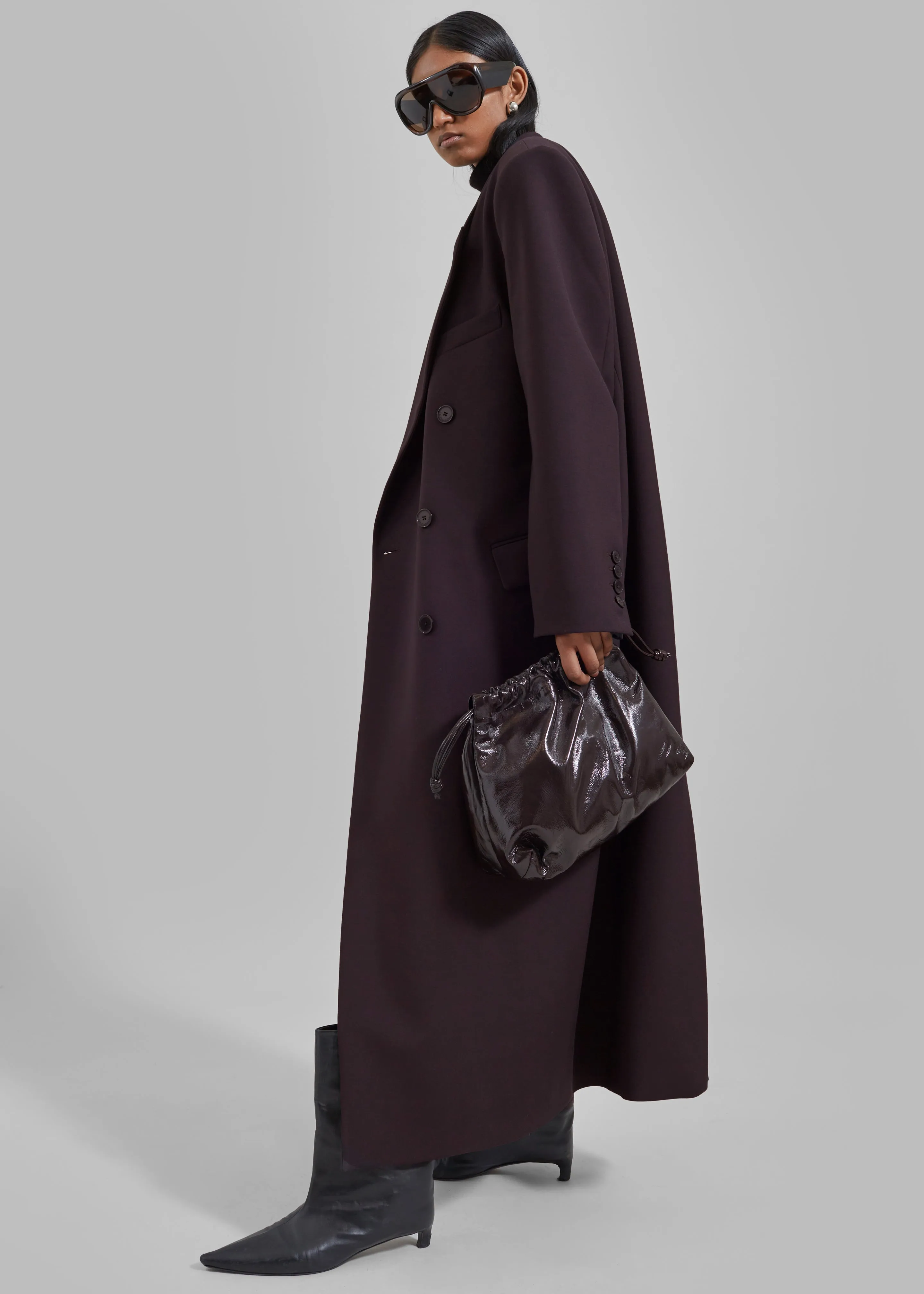 Jane Long Coat - Dark Plum sold by Frankie Shop product image thumbnail 4