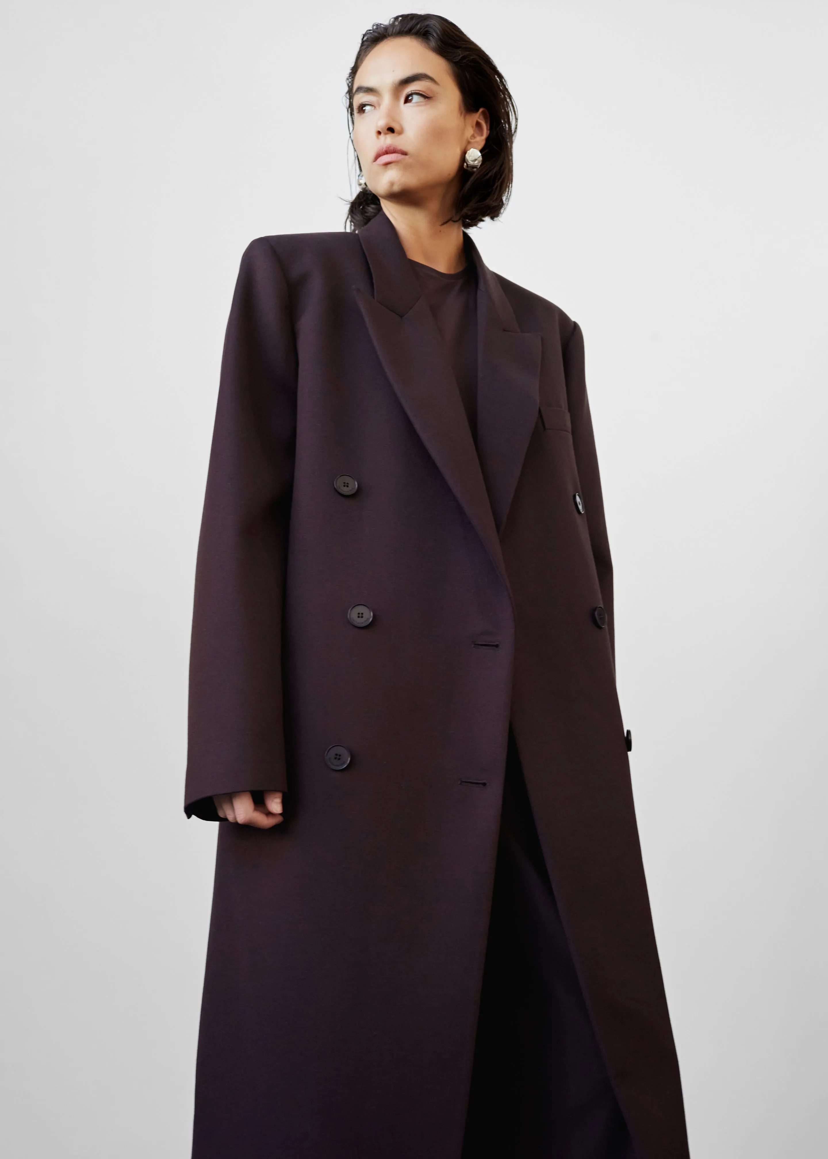 Jane Long Coat - Dark Plum sold by Frankie Shop product image thumbnail 3