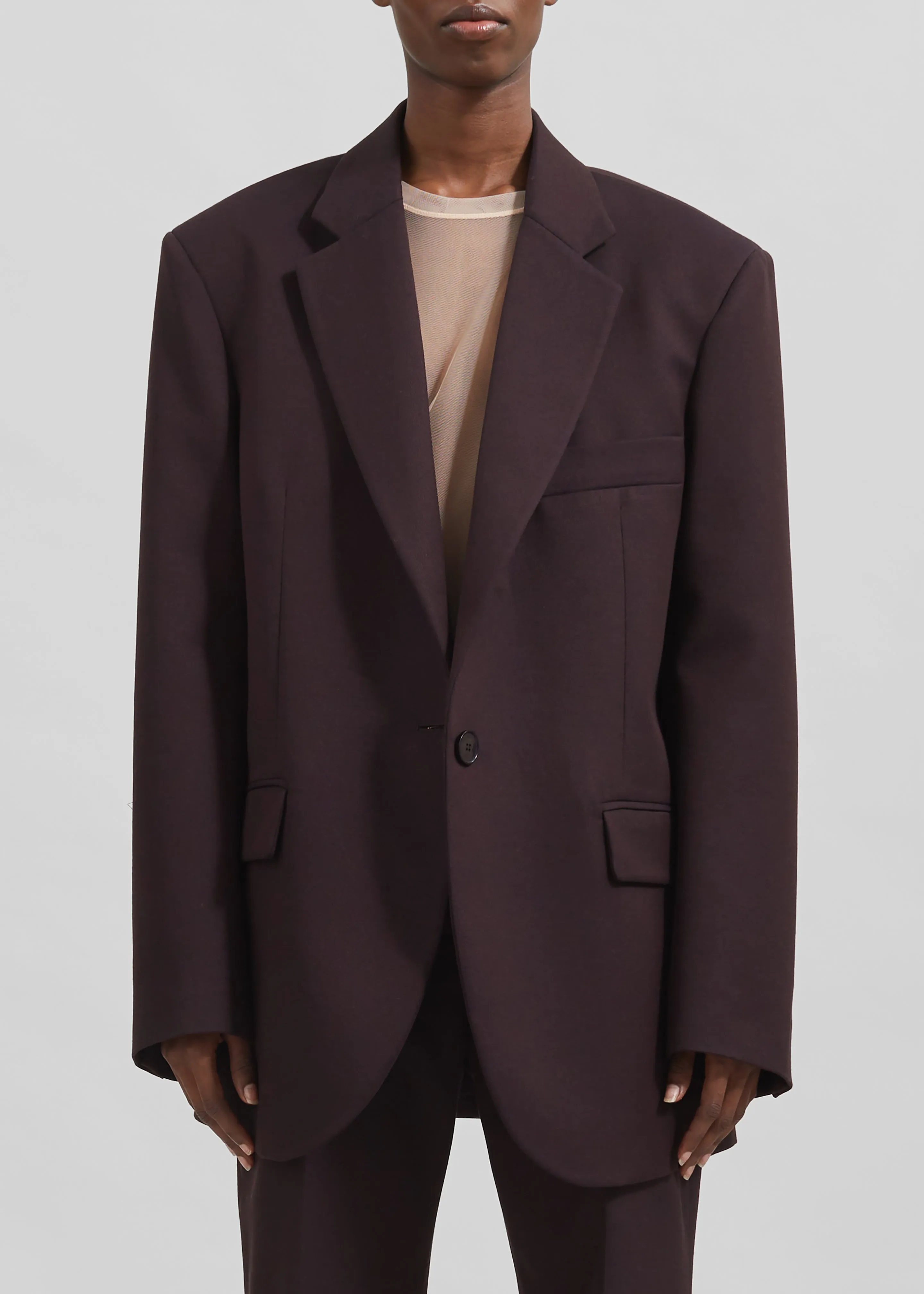 Lyra Oversized Blazer - Dark Plum sold by Frankie Shop product image thumbnail 4