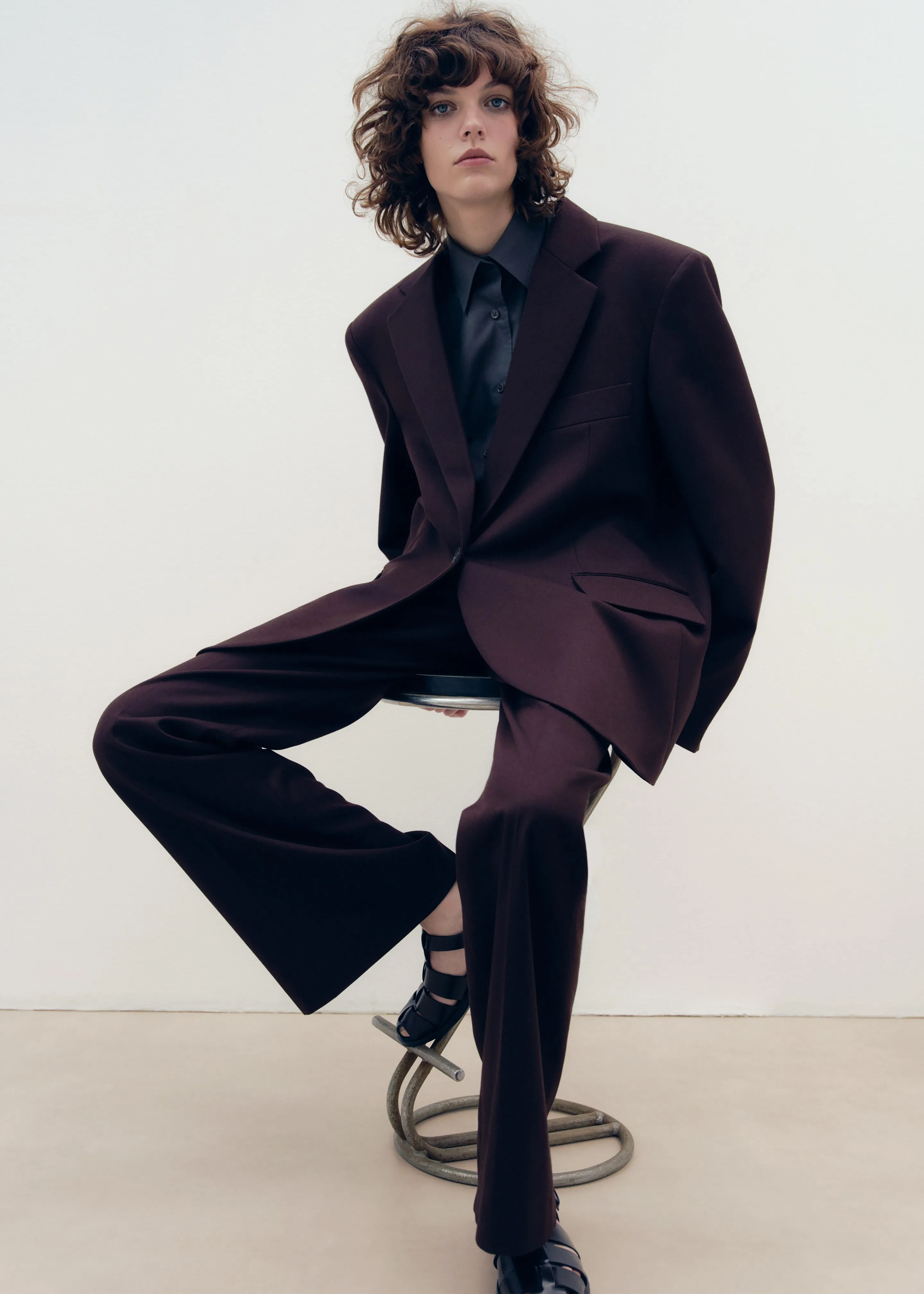 Lyra Oversized Blazer - Dark Plum sold by Frankie Shop product image thumbnail 2