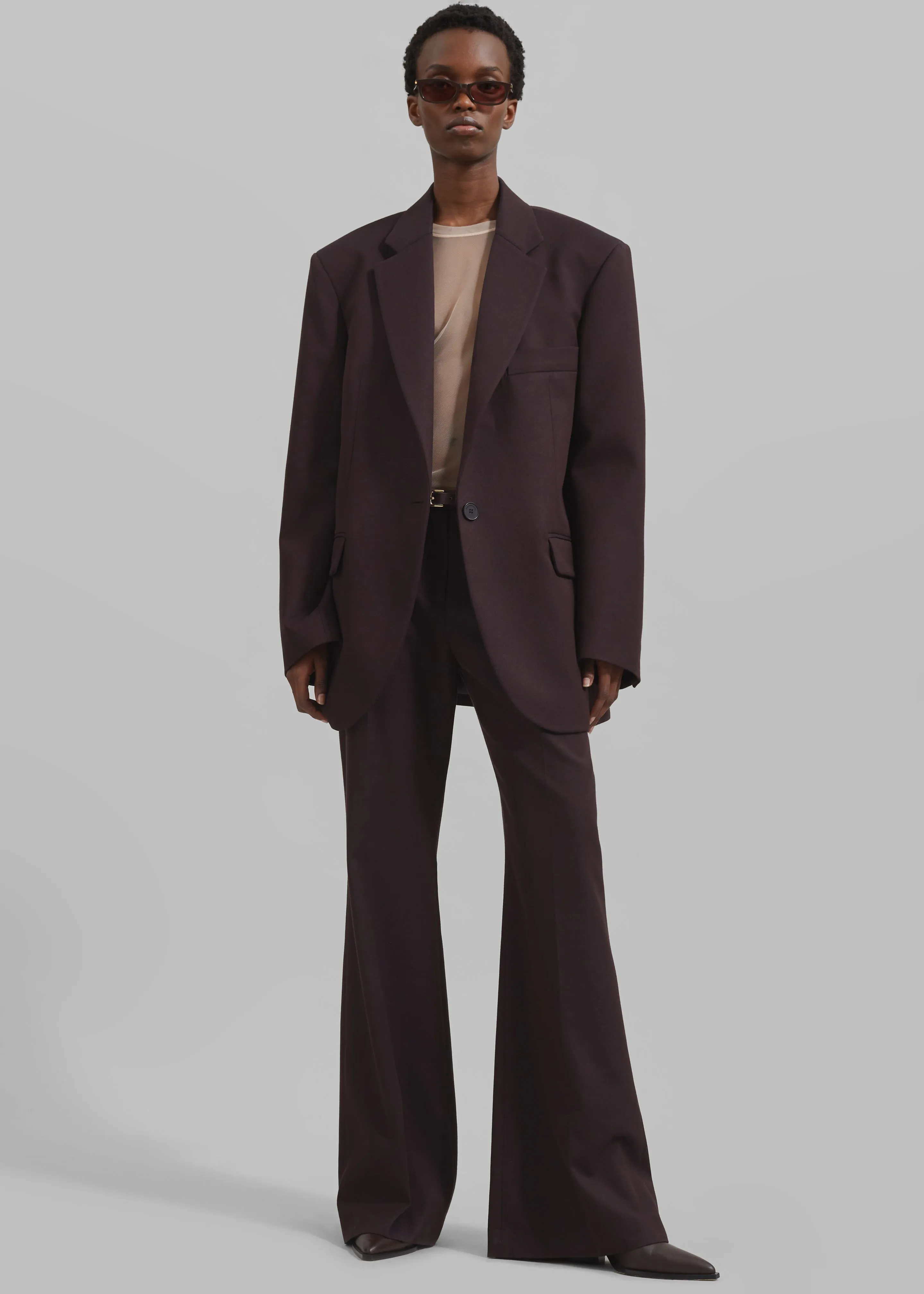 Lyra Oversized Blazer - Dark Plum sold by Frankie Shop product image thumbnail 3