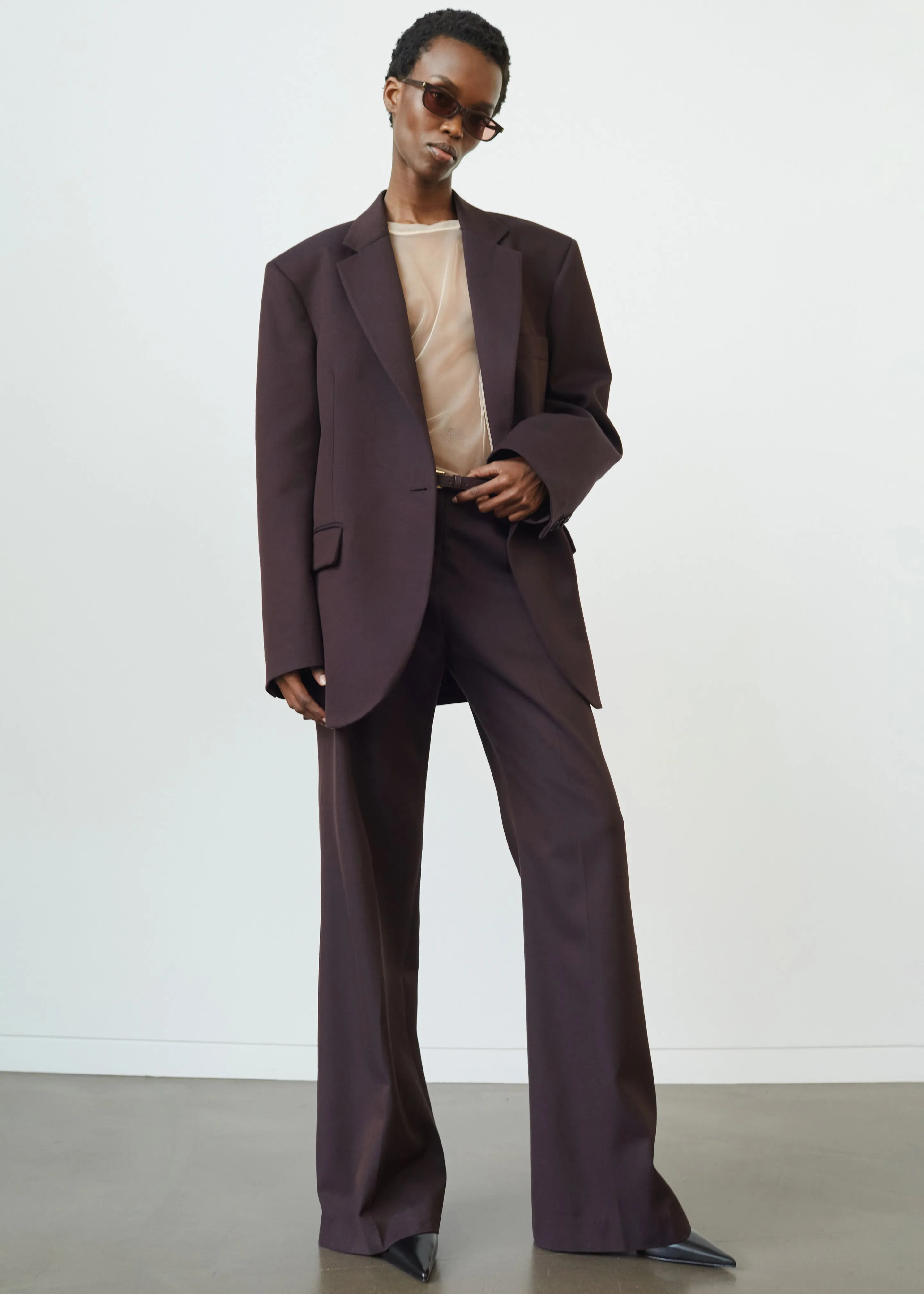 Lyra Oversized Blazer - Dark Plum sold by Frankie Shop product image thumbnail 5